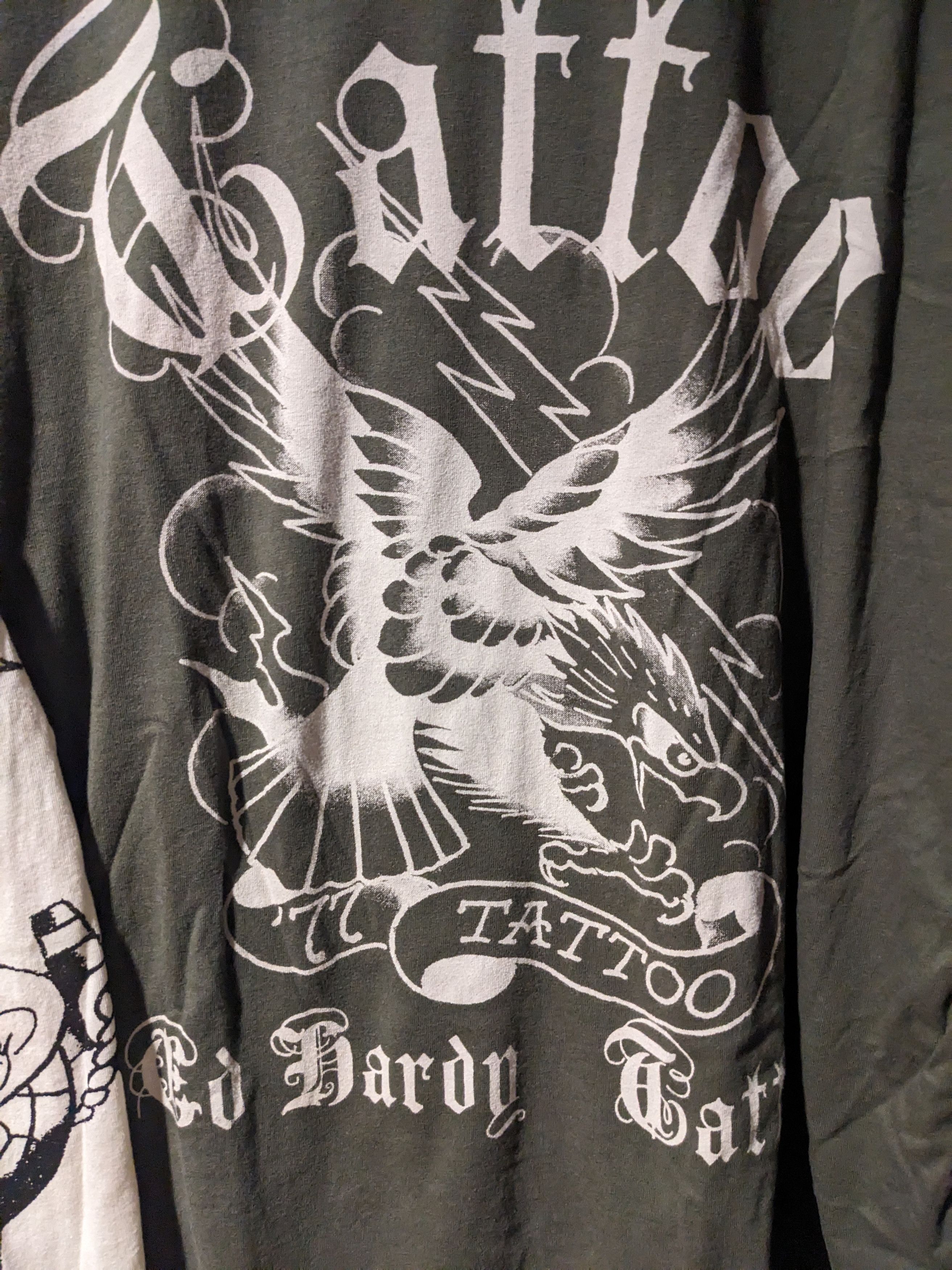 Vintage Y2K Ed Hardy Tattoo Logo X-Large Long-Sleeve T-Shirt