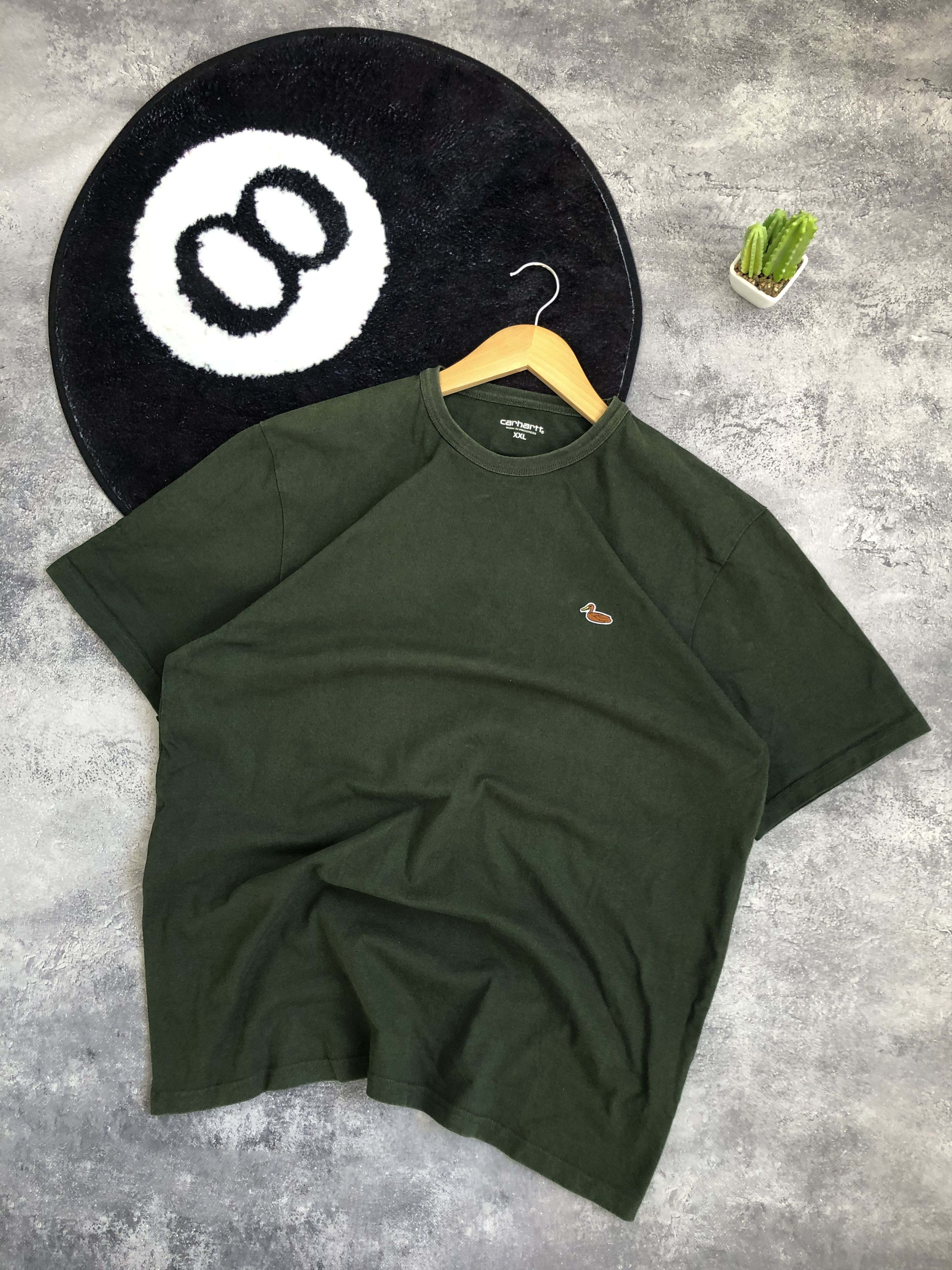 Carhartt CARHARTT Work Mini Duck Logo Streetwear Green Hype Tshirt Size US XXL / EU 58 / 5 - 1 Thumbnail
