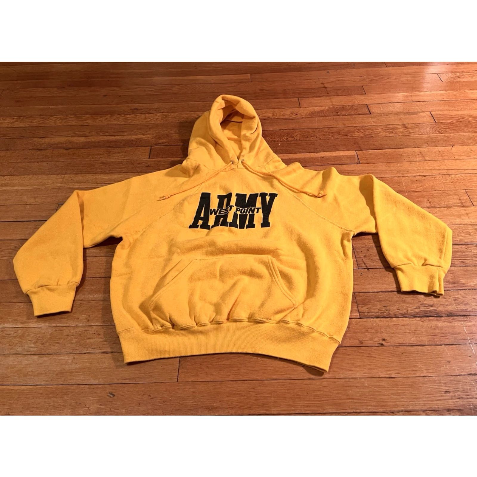 Vintage VINTAGE Bassett-Walker Army West Point Raglan Hoodie Men’s L Yellow Logo Size US L / EU 52-54 / 3 - 2 Thumbnail