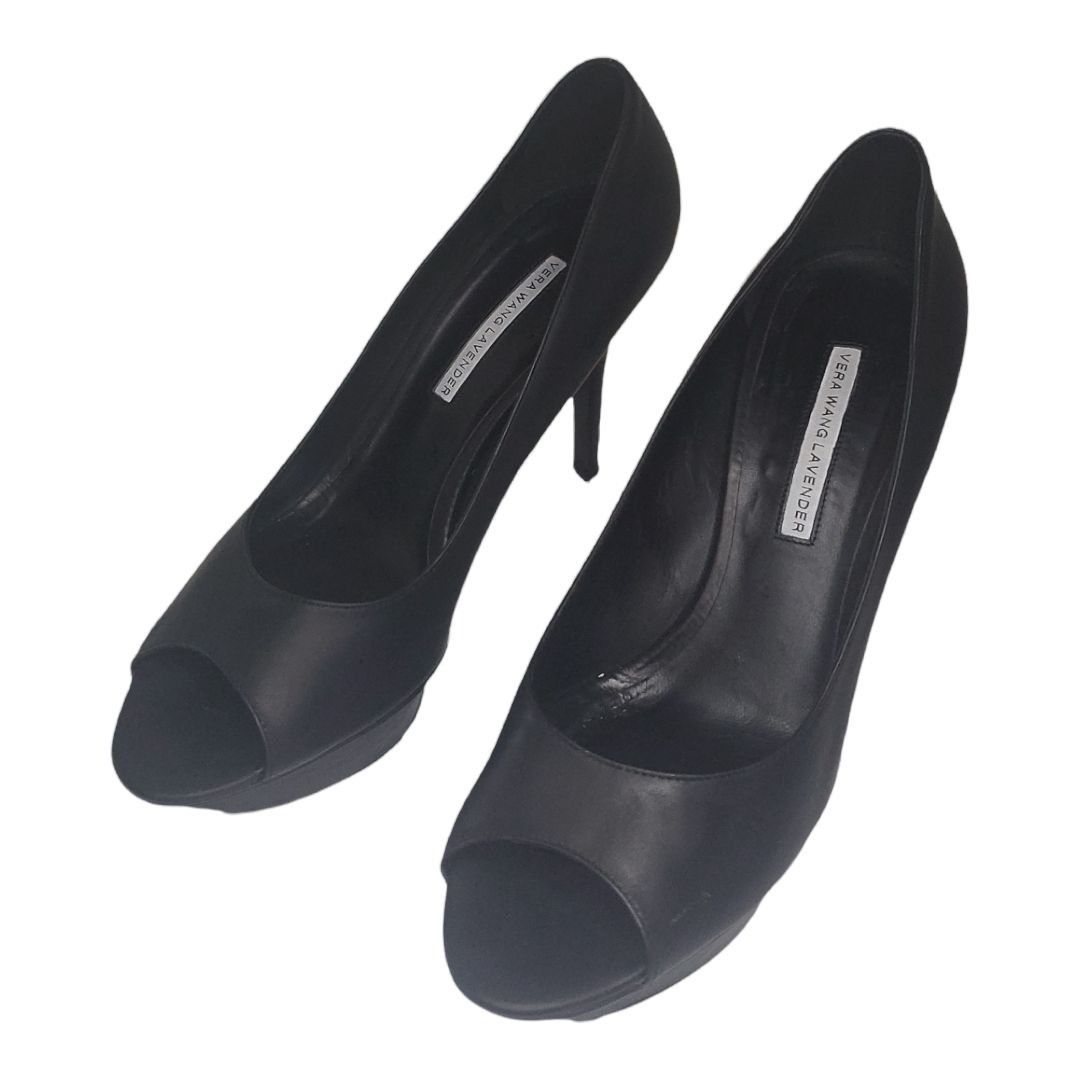 Vera Wang Vera Wang Pumps Women Sz 9.5 M Lavender Leather Stiletto Bla Size US 9.5 / IT 39.5 - 3 Thumbnail