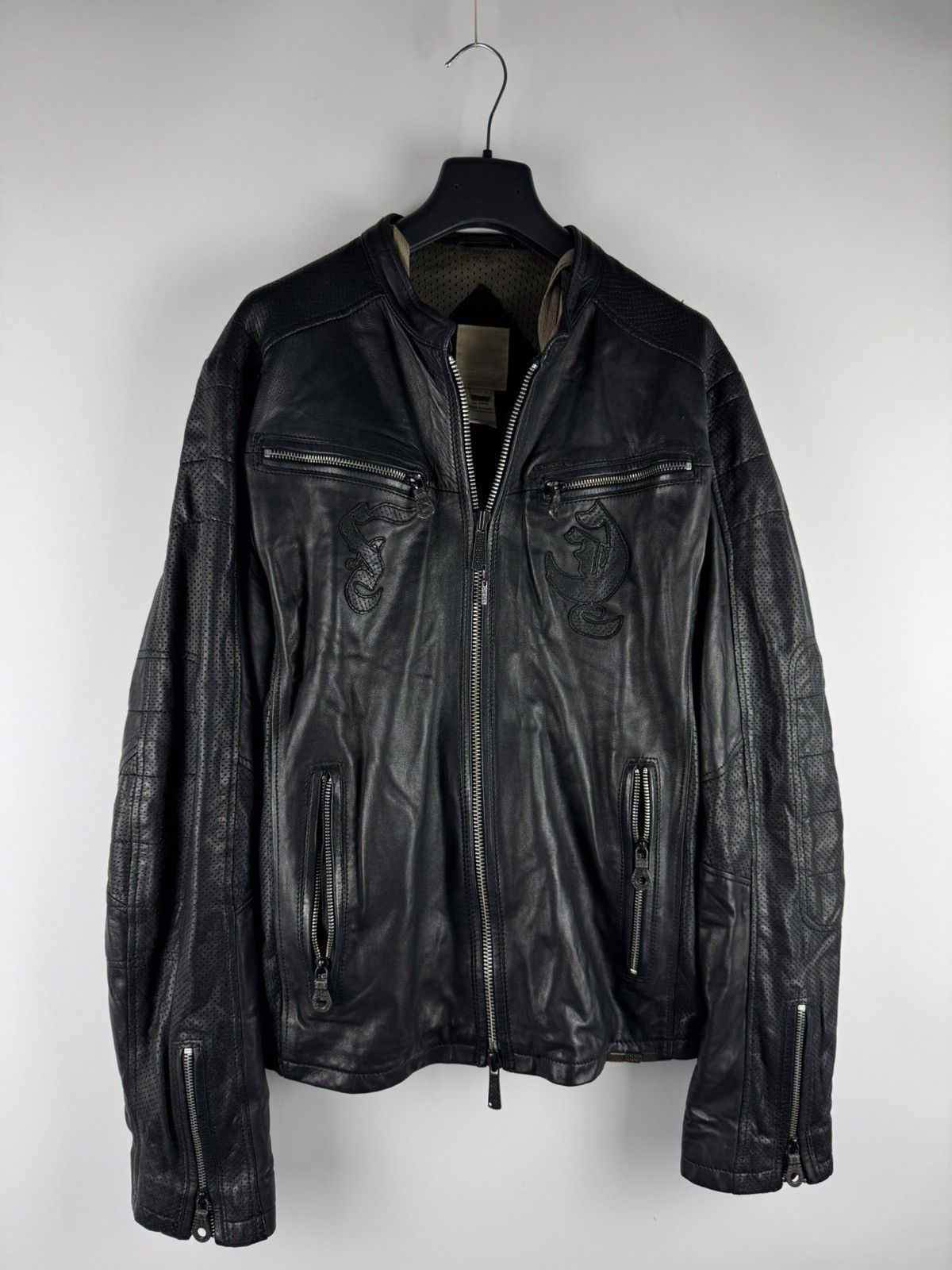 Diesel Diesel Lewa Grand Master Racer Motorcycle Leather Jacket Size US L / EU 52-54 / 3 - 2 Thumbnail