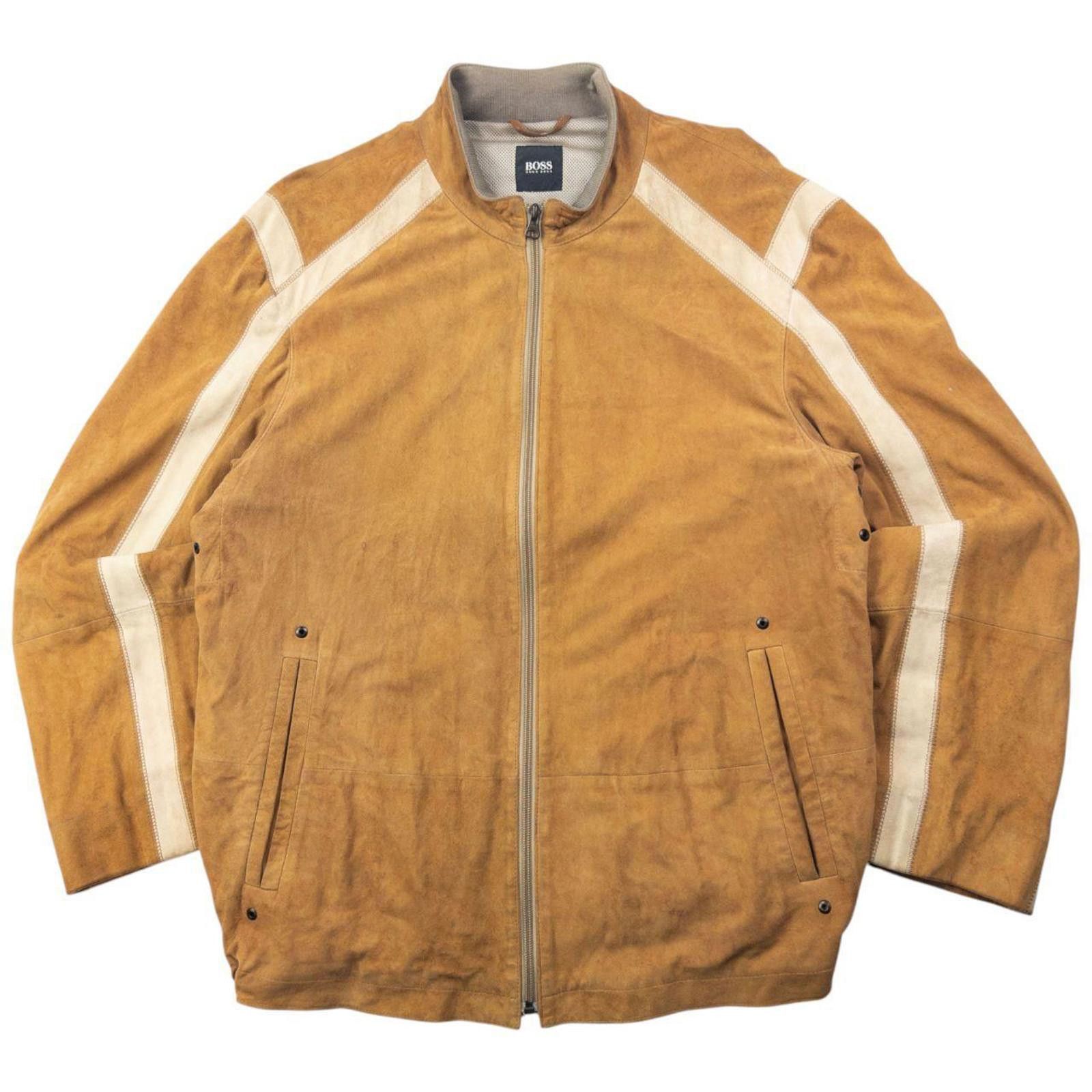 Hugo Boss Vintage 2000s Hugo Boss Zip Up Suede Jacket Size L Size US L / EU 52-54 / 3 - 1 Thumbnail