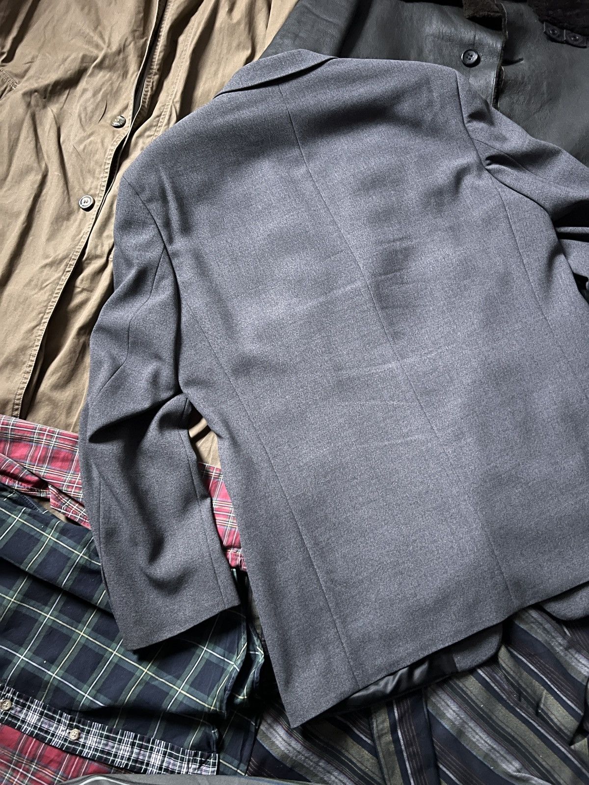 Yves Saint Laurent Yves Saint Laurent Grey Wool Blazer Jacket 52 Size 52S - 6 Thumbnail