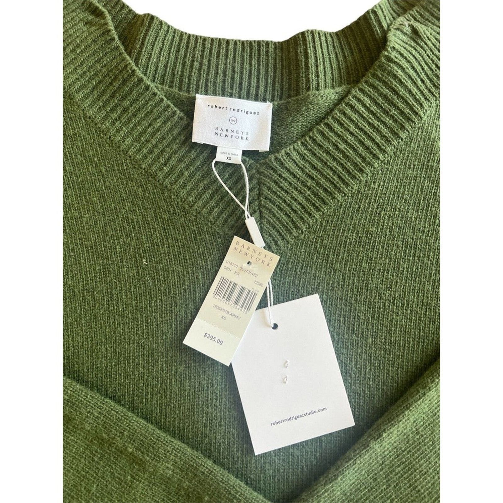 Robert Rodriguez Robert Rodriguez Army Green Wool Blend Women's Sweater XS Size XS / US 0-2 / IT 36-38 - 6 Thumbnail