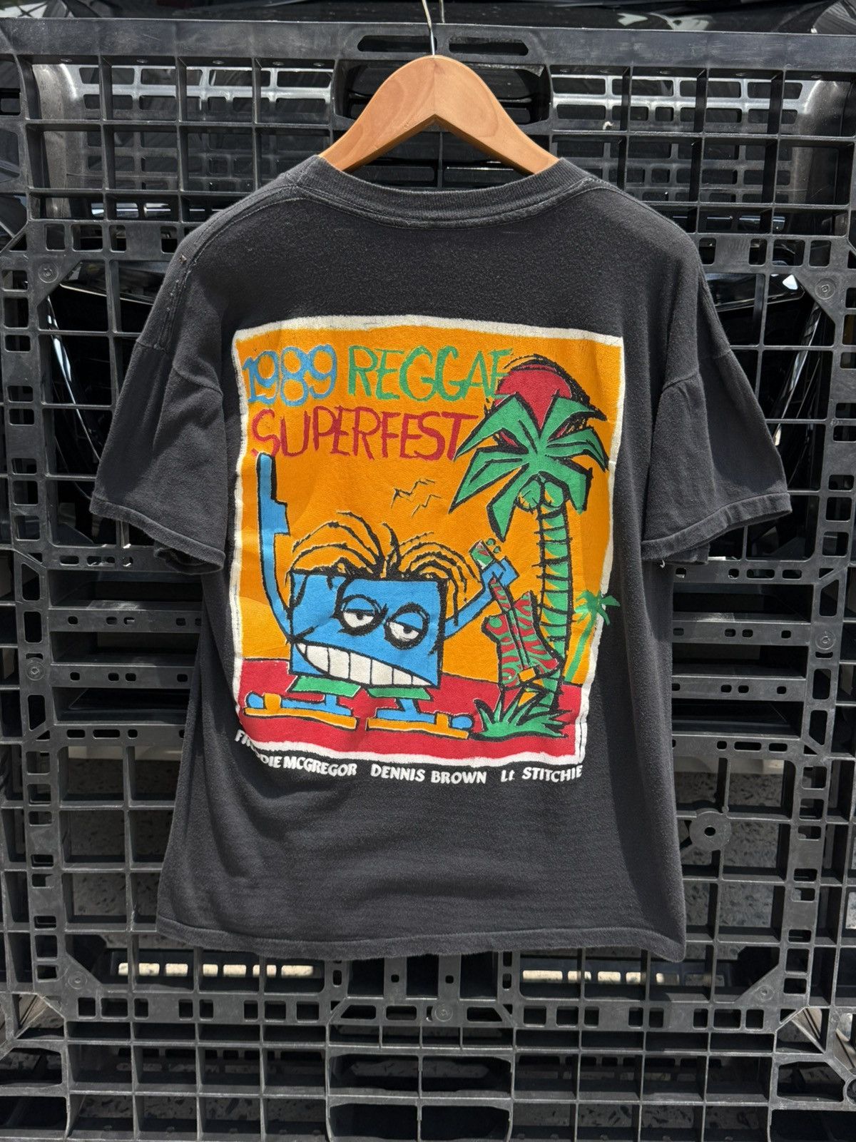 Vintage 💥Vintage Reggae Superfest Dennis brown 1989 Tour T-Shirt Size US XL / EU 56 / 4 - 2 Thumbnail