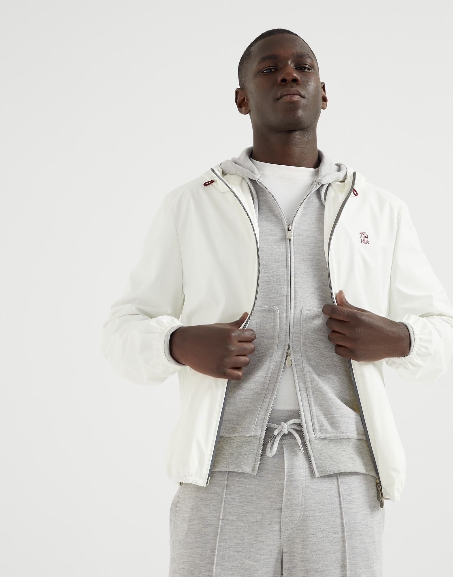 Brunello Cucinelli o1la1rc1a0326 Water-Resistant Jacket in White Size US XL / EU 56 / 4 - 3 Thumbnail