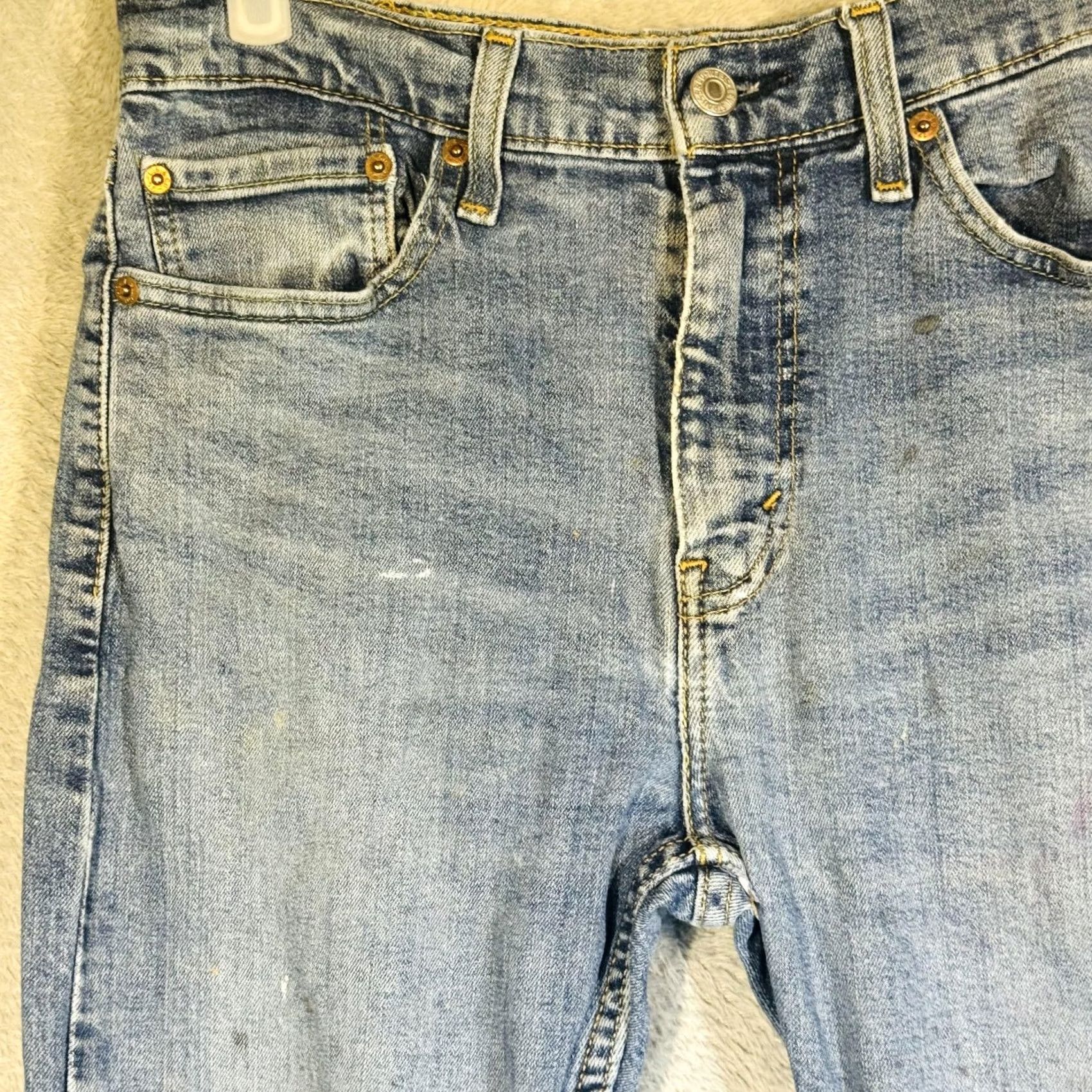 Levi's Levi's 511 Jeans Mens 31x29 Blue Medium Wash Slim Straight Denim Zip Fly Regular 5-Pocket Mens Size US 31 - 7 Thumbnail