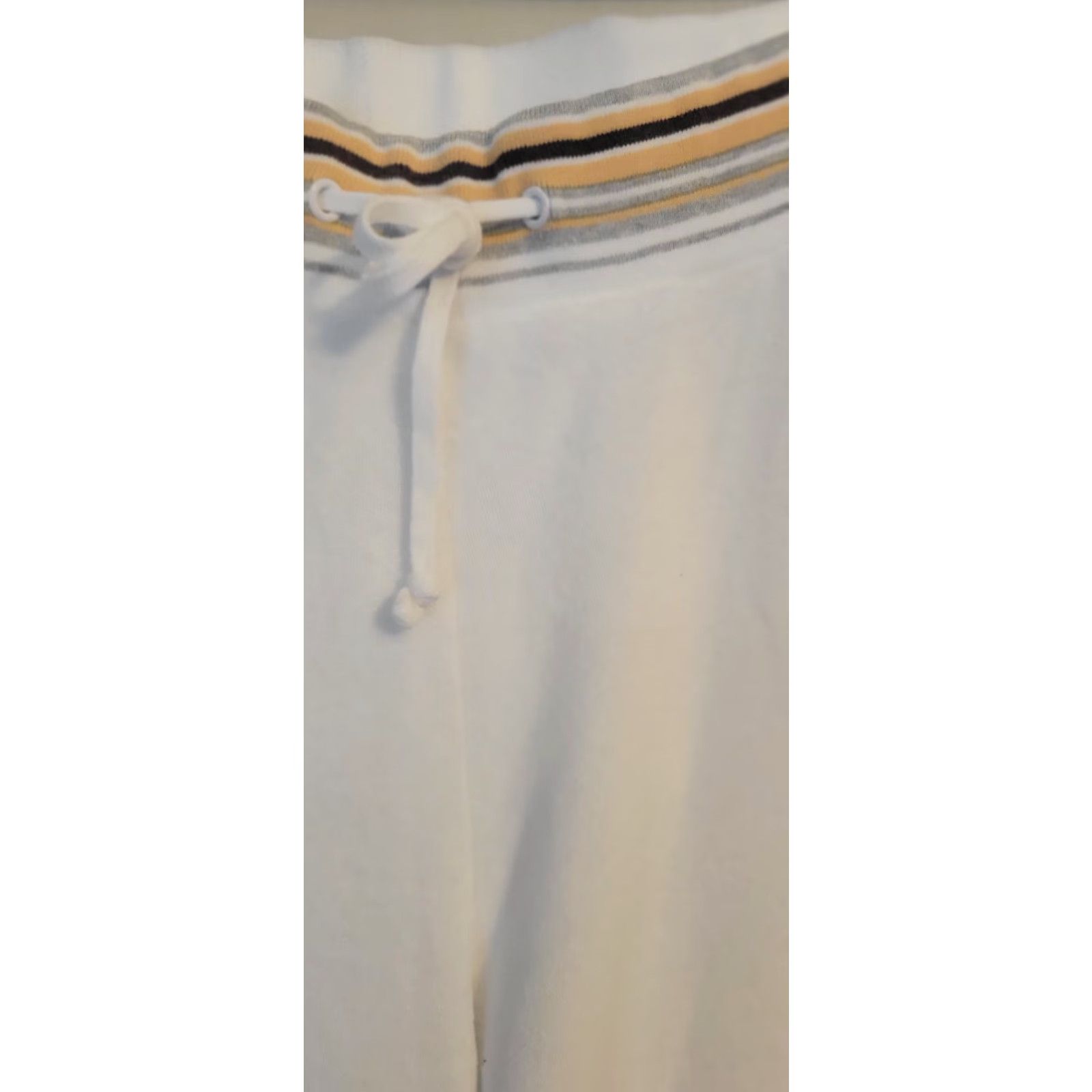 Vintage VINTAGE Lady Foot Locker Crop Terry Pants 2X White 90s Y2K Plus Size Cotton Blend Womens Size 40" / US 18 - 5 Thumbnail