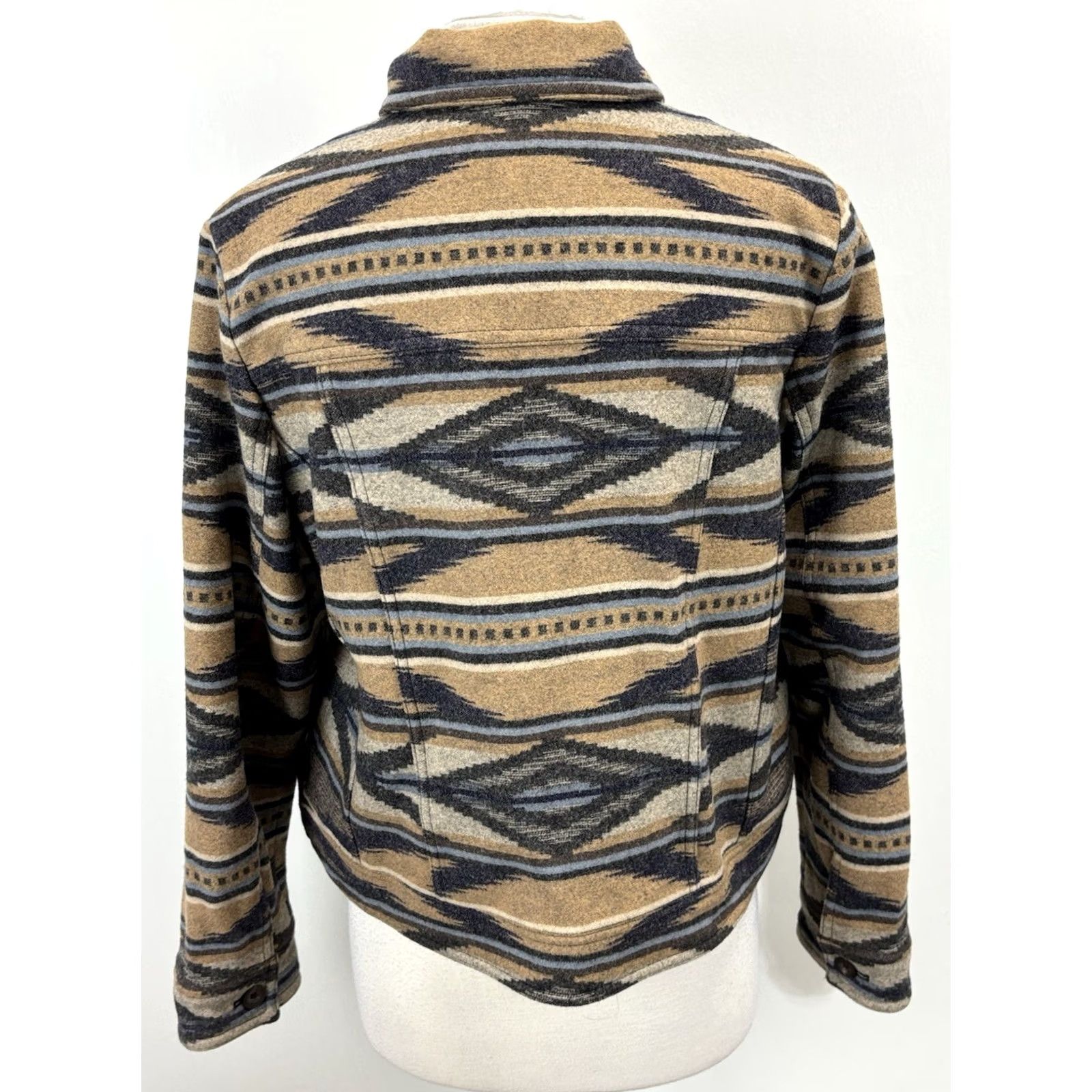 Pendleton Pendleton Coat Womens XL Willa Wool Blue Multi Southwest Aztec Harding Overcoat Pockets Classic Designer Nature Southwestern USA Western Pretend Size XL / US 12-14 / IT 48-50 - 3 Thumbnail