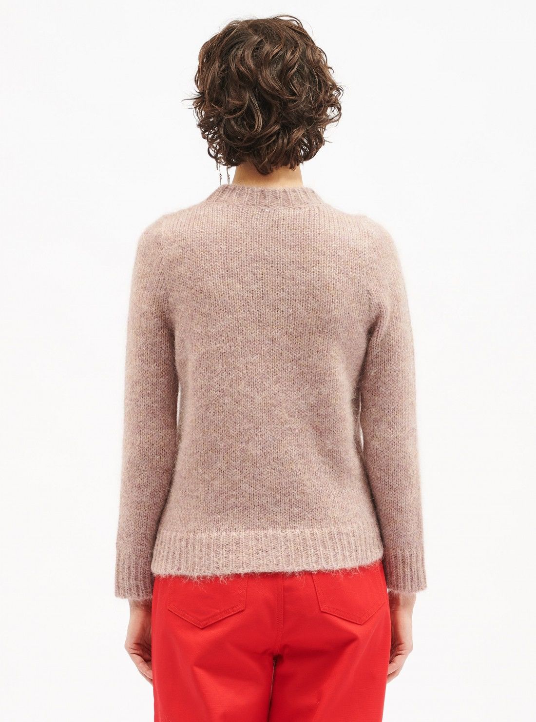Calvin Klein 205W39NYC × Raf Simons !DS! AW22/23 Raf Simons Roundneck Pink Mohair Sweater Size M / US 6-8 / IT 42-44 - 2 Thumbnail