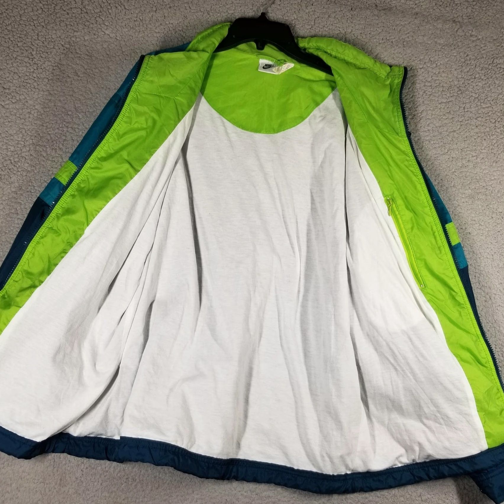 Nike Nike Windbreaker Jacket Mens Medium Blue Teal Green Full Zip Lined Swoosh Retro Size US M / EU 48-50 / 2 - 4 Thumbnail