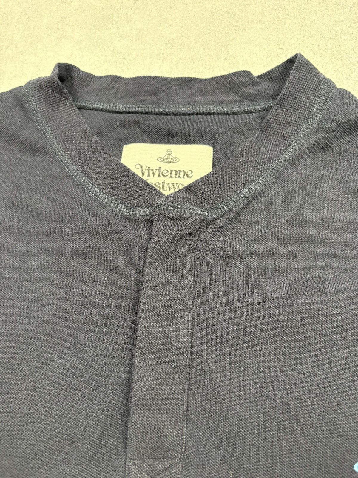 Vivienne Westwood Vivienne Westwood Orb Logo Button Up T-Shirt Navy Blue L Size US L / EU 52-54 / 3 - 7 Thumbnail