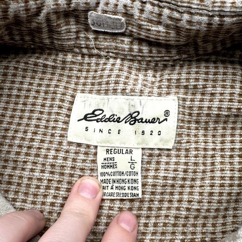 Eddie Bauer Vintage 90s Eddie Bauer Textured Flannel Shirt Mens Large Size US L / EU 52-54 / 3 - 3 Thumbnail