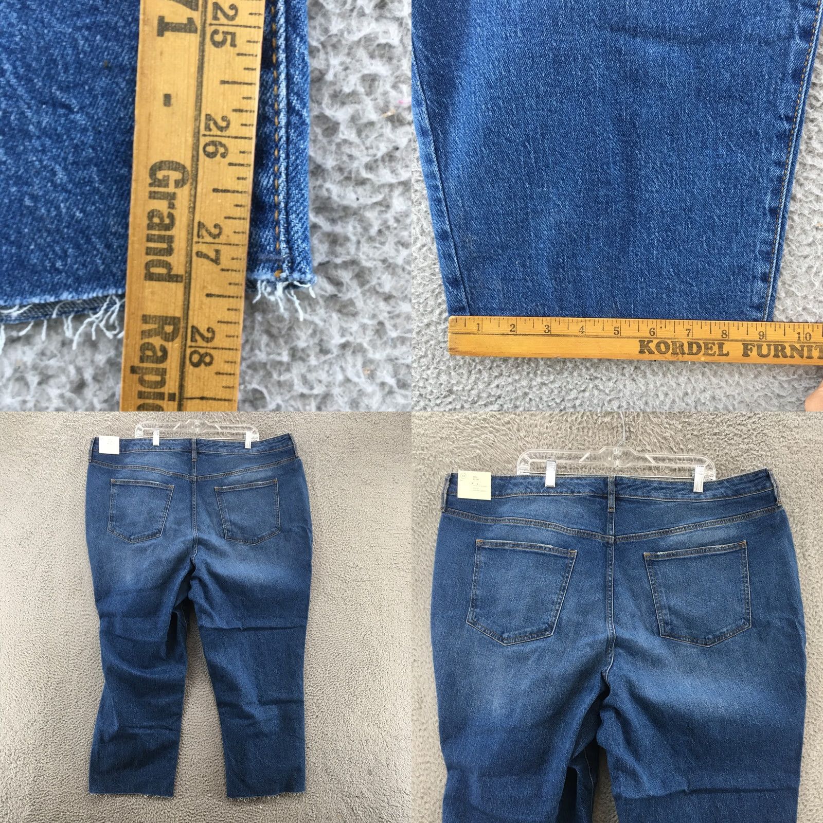 Vintage Universal Thread Capri Jeans Womens 24 Blue Denim Cut-off Buttons Jeans Capris Womens 24 Blue Den​im Size 42" / US 20 - 8 Thumbnail
