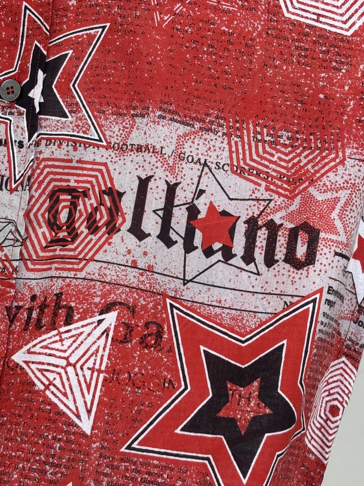 John Galliano Gazette Star Print Shirt Size US S / EU 44-46 / 1 - 8 Thumbnail