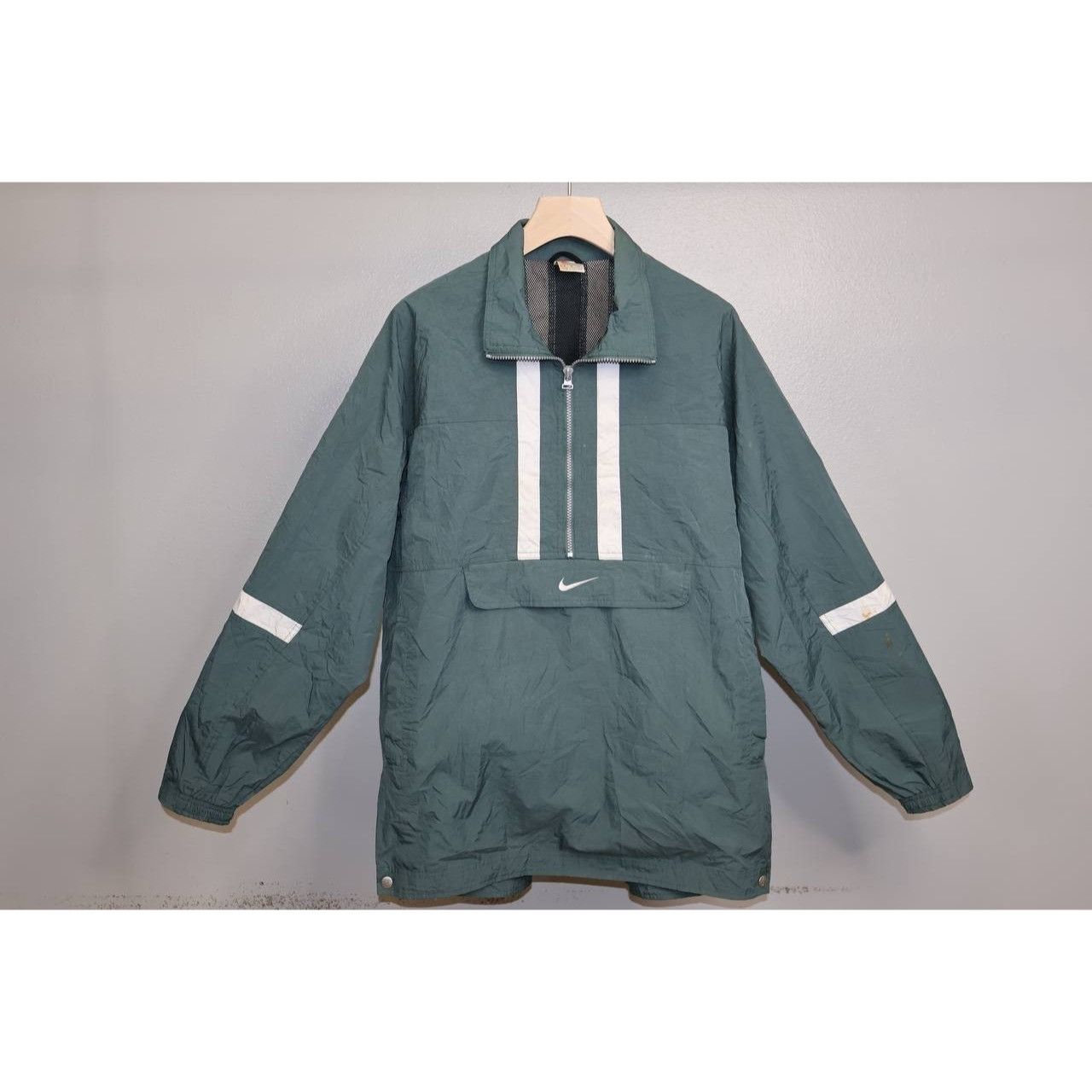 Nike Vintage 90s Nike Windbreaker Men’s M Half Zip Sage Green Size US M / EU 48-50 / 2 - 1 Thumbnail