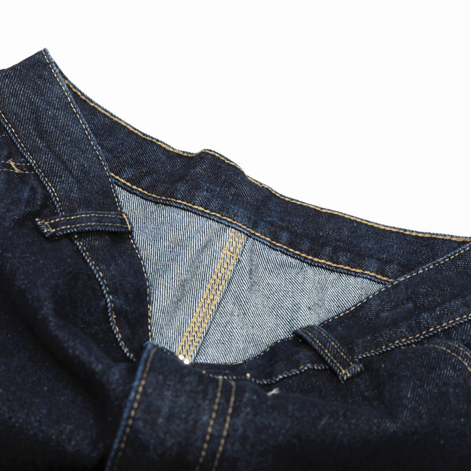 Japanese Brand Dark Blue Wide Leg Denim Jeans, Relaxed Fit Jeans Size US 32 / EU 48 - 3 Thumbnail