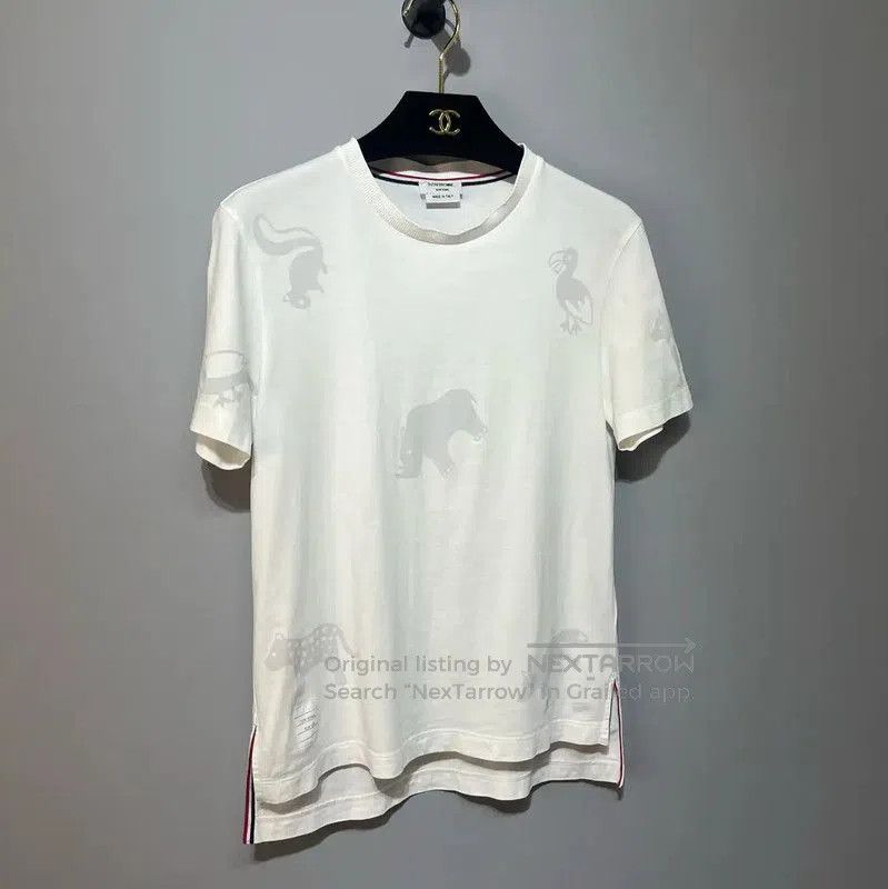 Thom Browne Thom Browne White Cotton Women's T-Shirt . Size S / US 4 / IT 40 - 3 Thumbnail