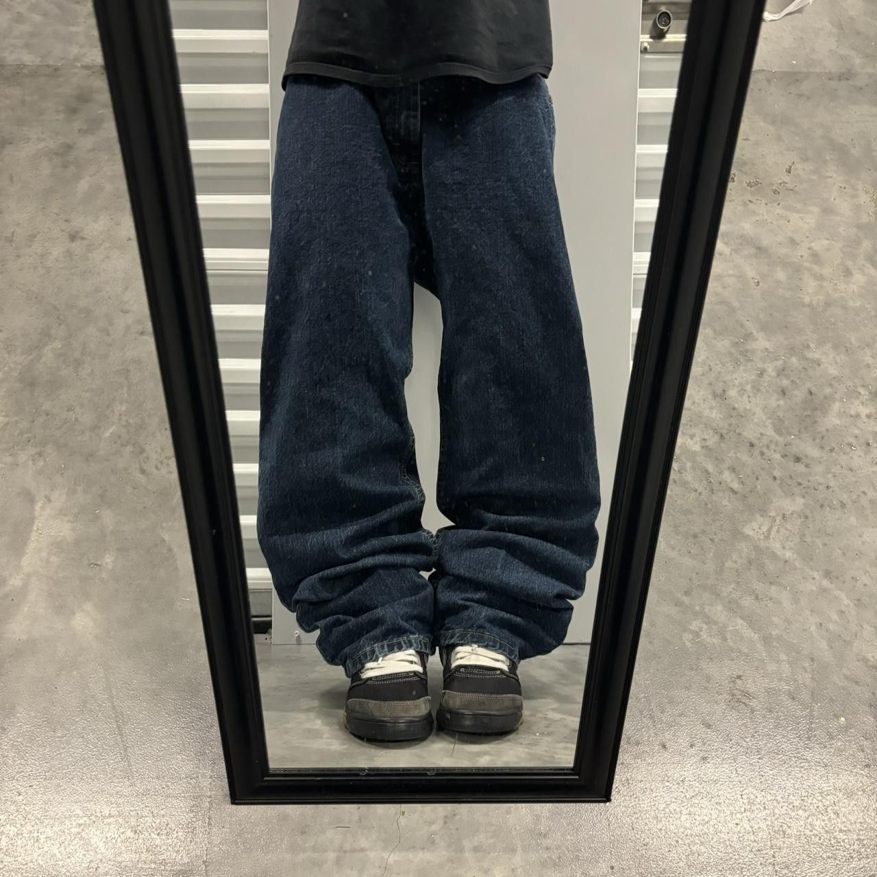 Japanese Brand × Vintage Crazy Vintage Y2K/2000s Baggy Dark Wash Skater Denim Jeans! Size US 40 / EU 56 - 1 Thumbnail
