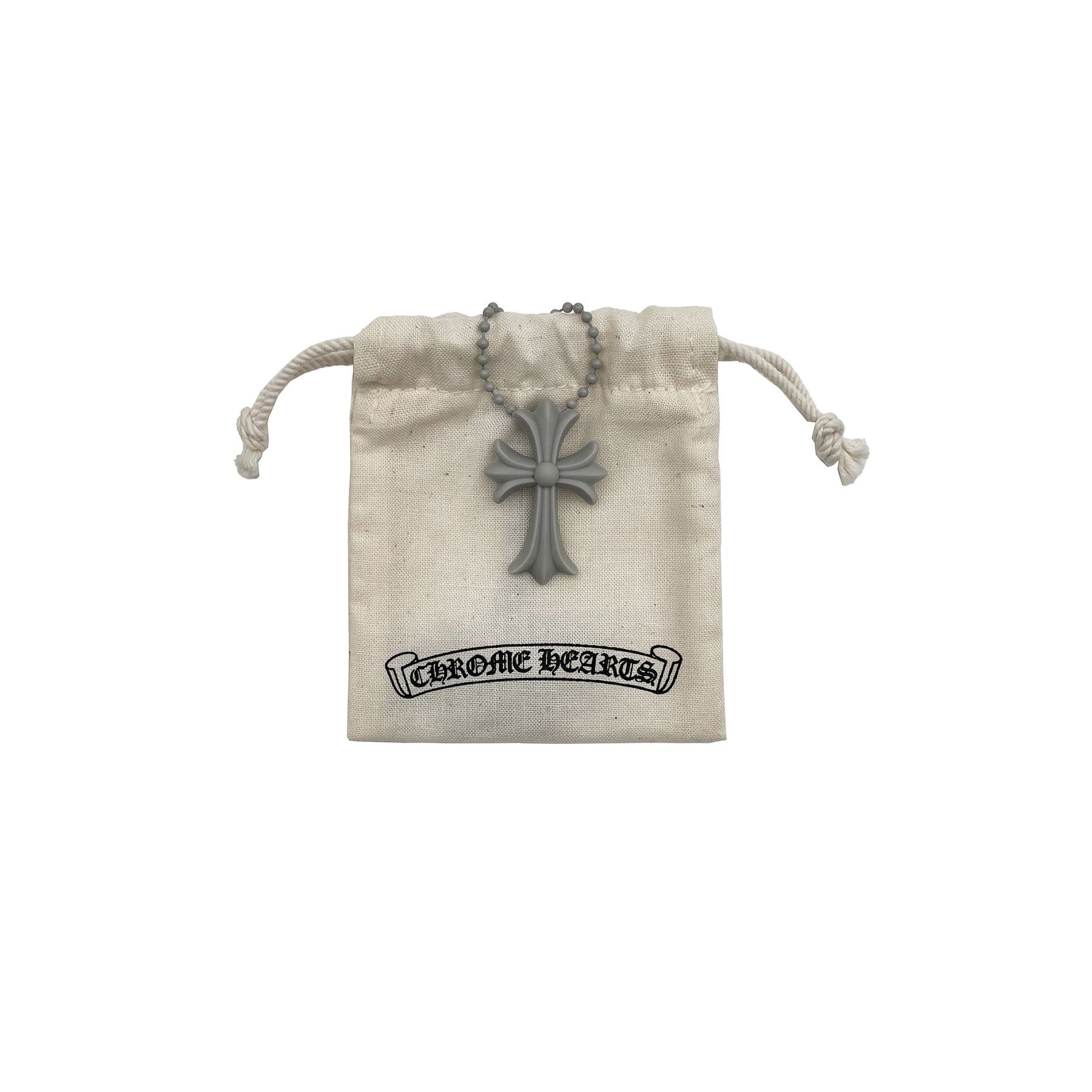 Chrome Hearts Chrome Hearts Resin Grey Cross Pendant Ball Chain Size ONE SIZE - 4 Thumbnail