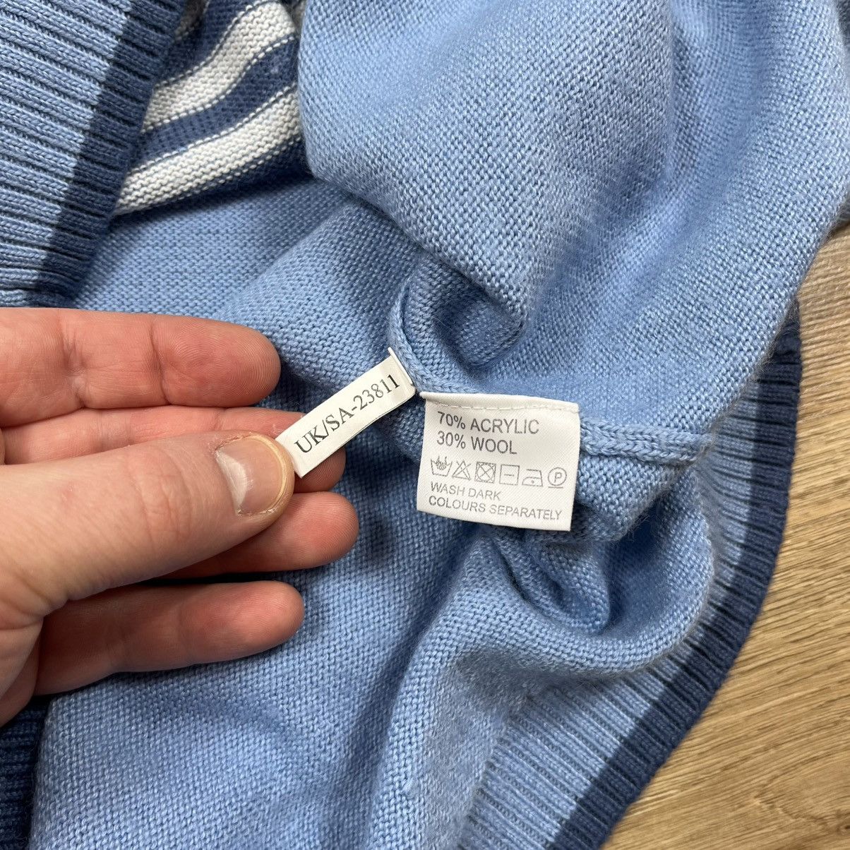 Yves Saint Laurent Vintage Yves Saint Laurent Knit Sweater YSL Big Logo Blue Size US XXL / EU 58 / 5 - 18 Thumbnail