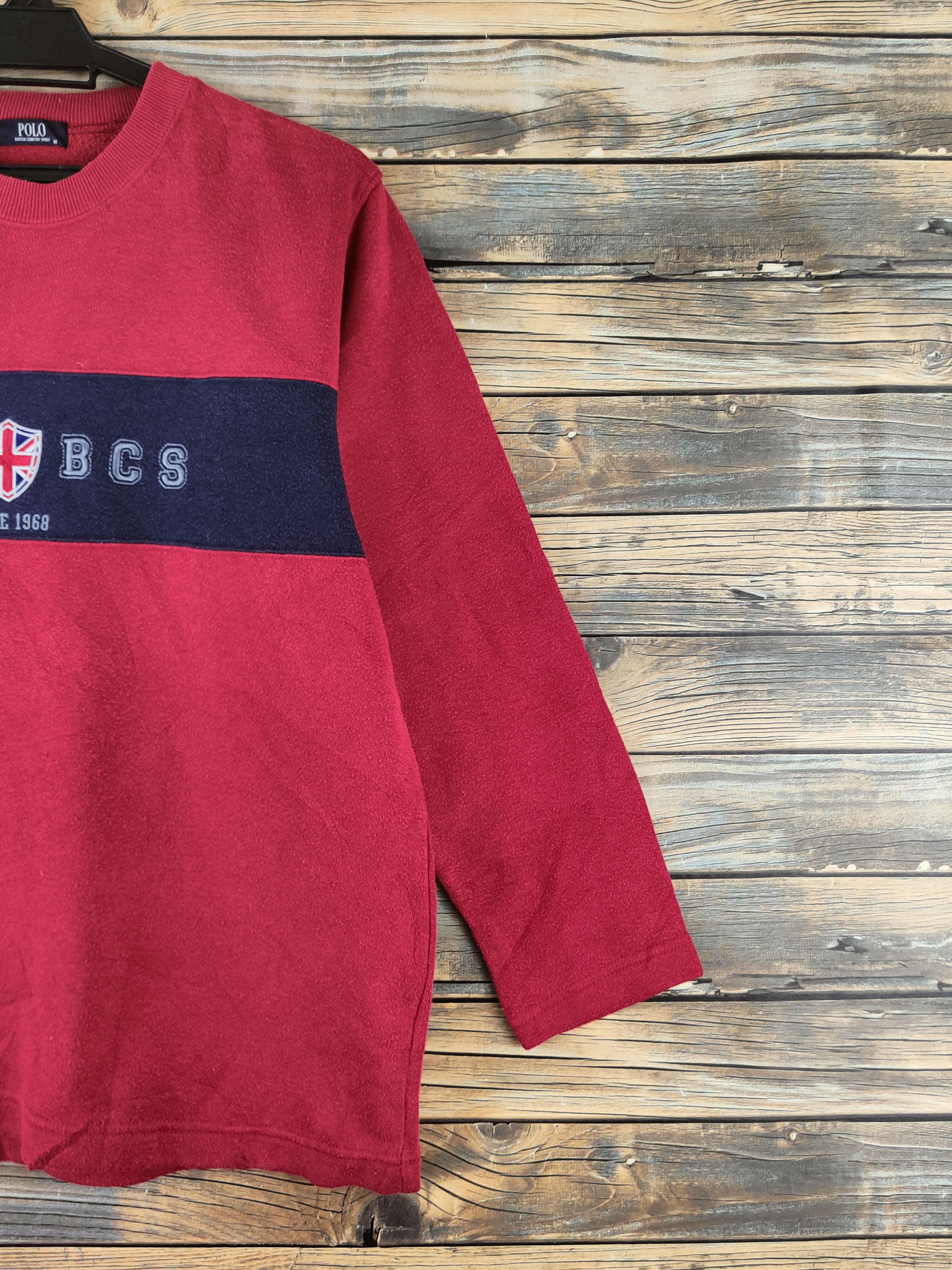 Japanese Brand Vintage Faded Polo Red Sweatshirts Size US M / EU 48-50 / 2 - 5 Thumbnail