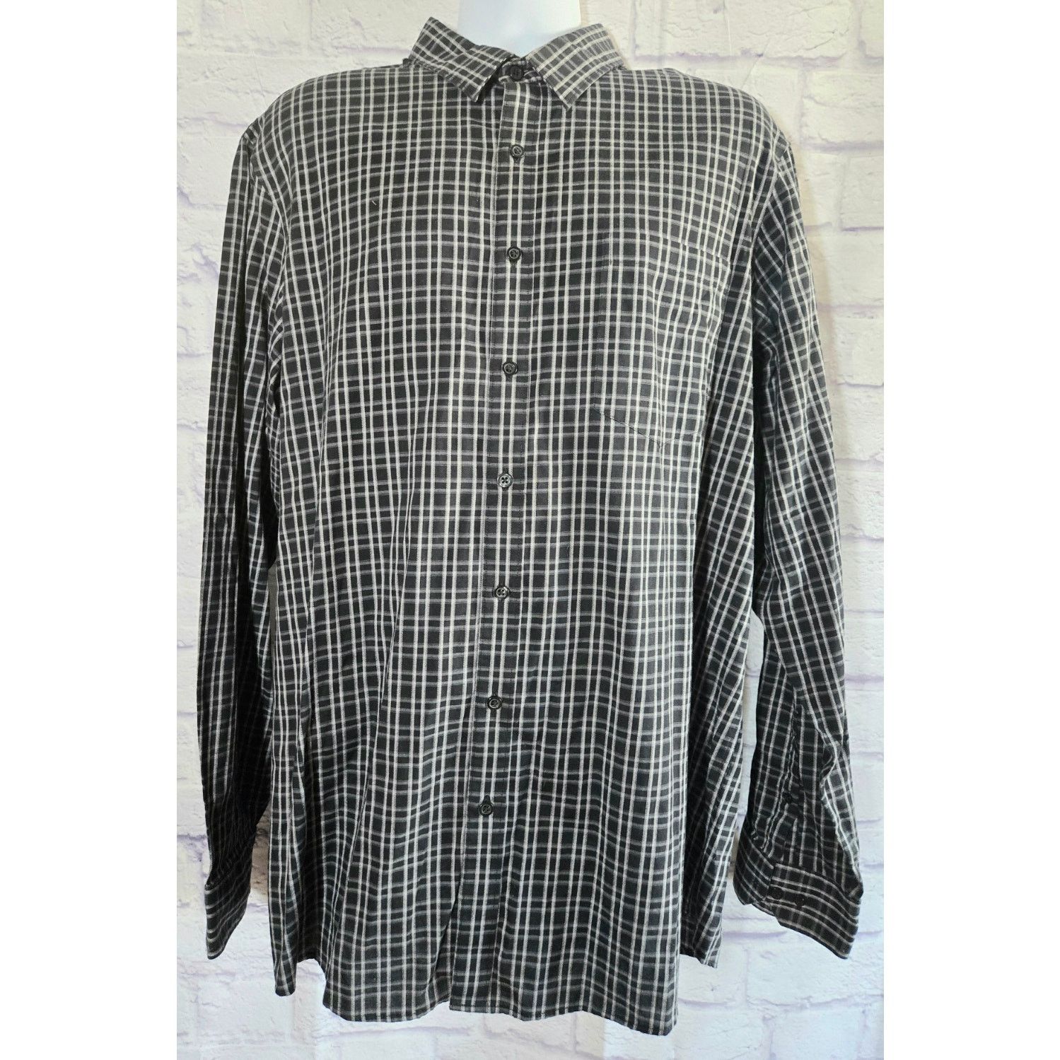 Other Apt 9 Black White Plaid Premier Flex Button Men's Shirt XXLT Size US XXL / EU 58 / 5 - 1 Thumbnail