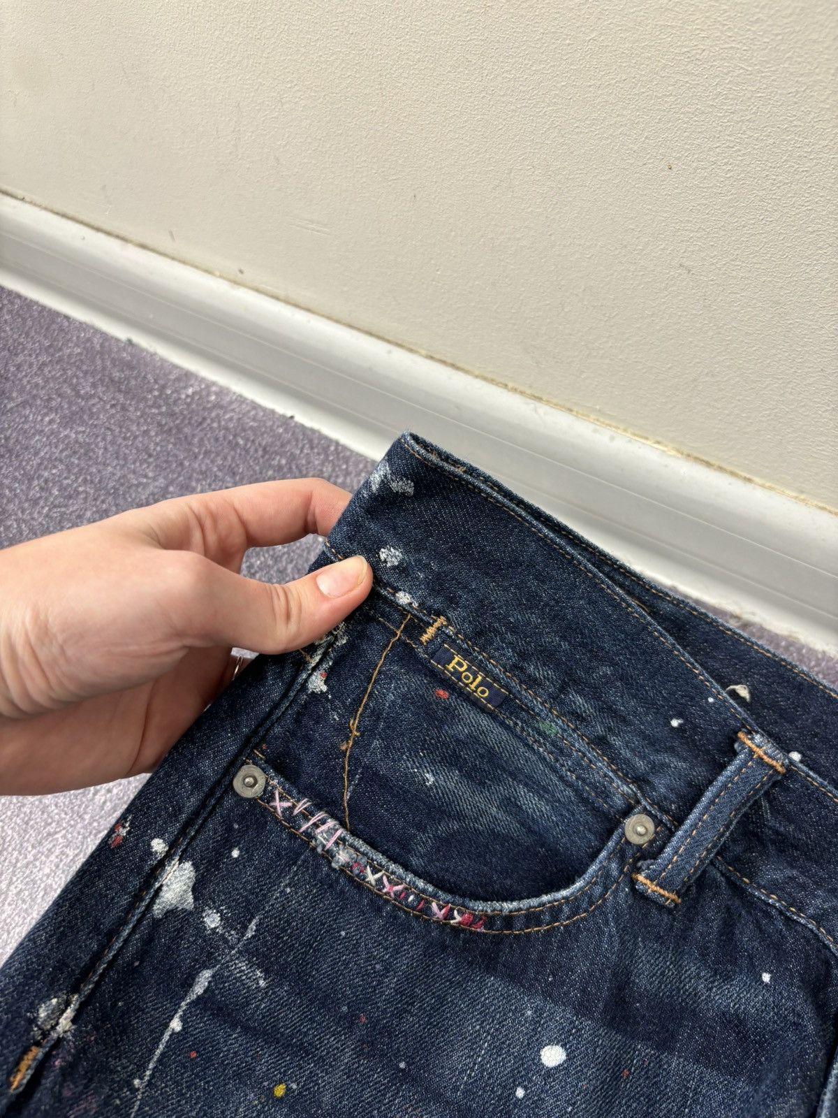 Polo Ralph Lauren Polo Ralph Lauren Astor Slim Boyfriend Painted Denim Jeans Size US 28 / EU 44 - 7 Thumbnail