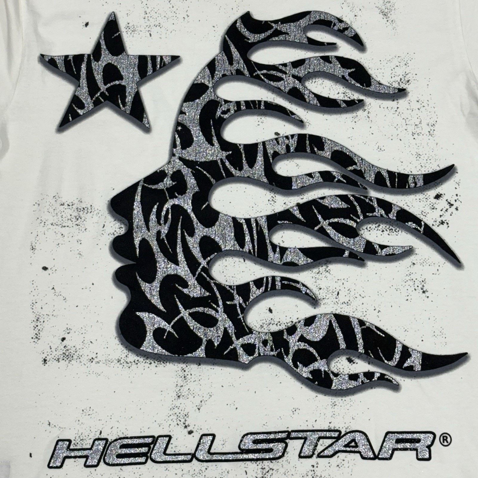 HELLSTAR Hellstar Glitter P2P T-Shirt ' Black ' | NEW! Size US L / EU 52-54 / 3 - 6 Thumbnail