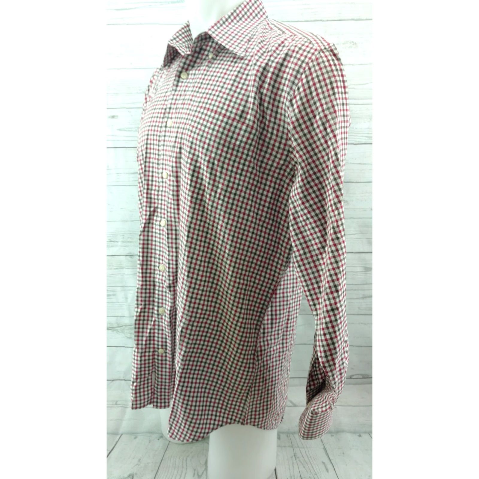 Peter Millar Peter Millar Button Up Shirt Adult Large Red Plaid Long Sleeve Casual Men Size US L / EU 52-54 / 3 - 4 Thumbnail