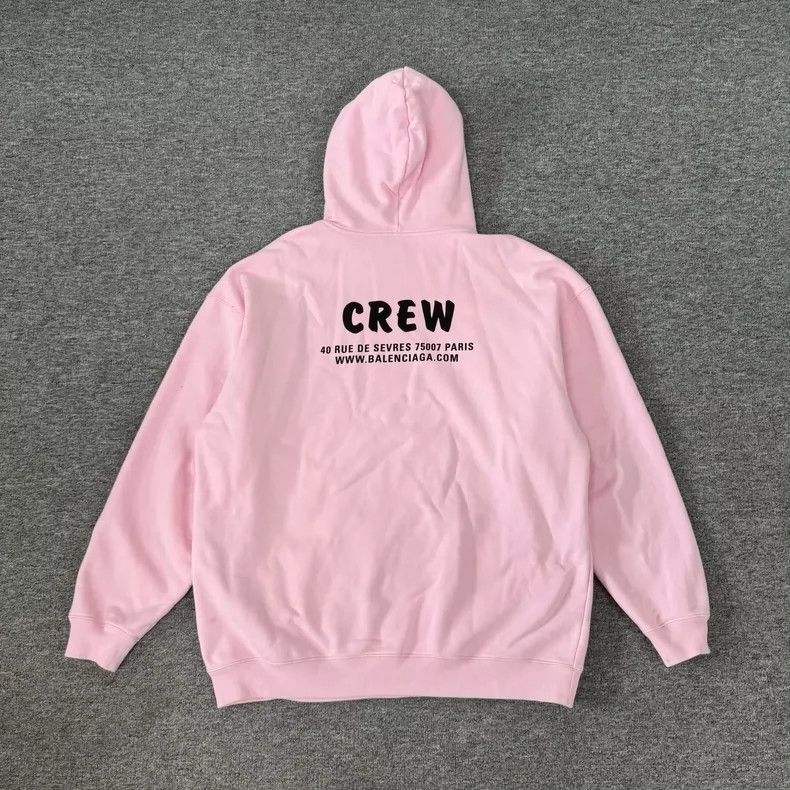 Balenciaga Balenciaga CREW pink hooded sweater Size US XS / EU 42 / 0 - 2 Thumbnail
