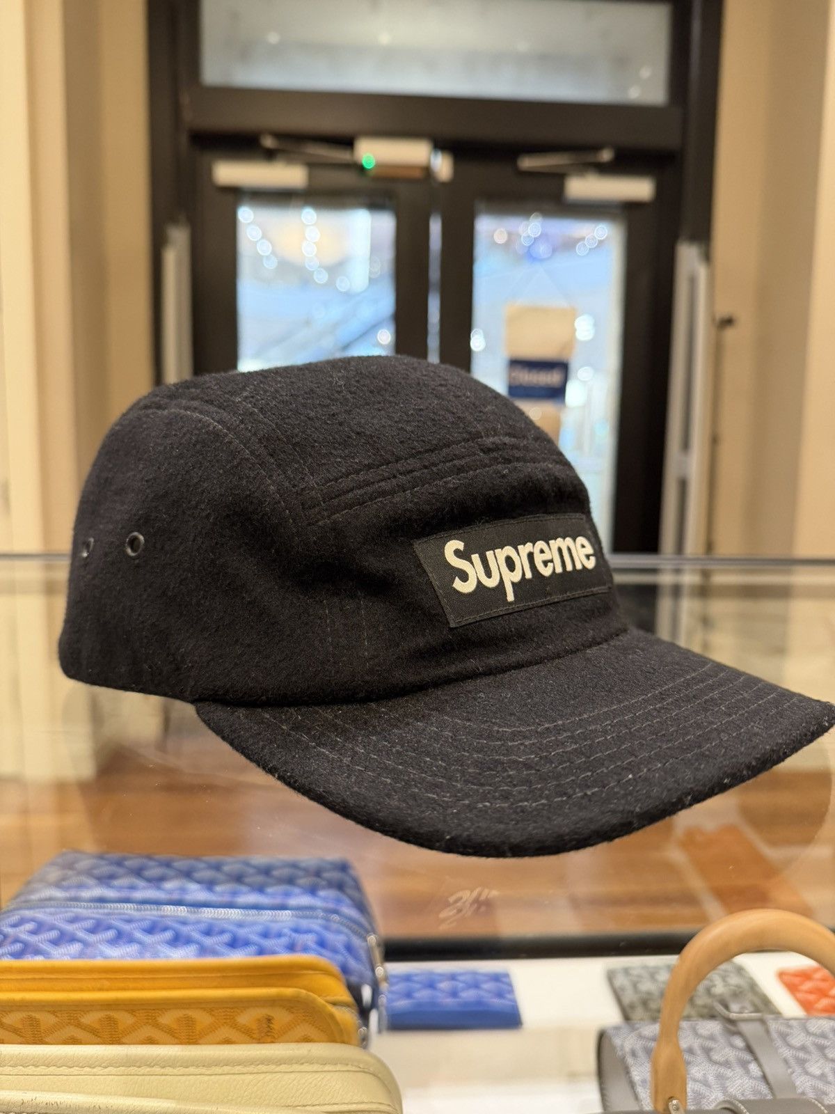Supreme Supreme Loro Piana Extrafine Wool Camp Cap - Black Size ONE SIZE - 2 Thumbnail