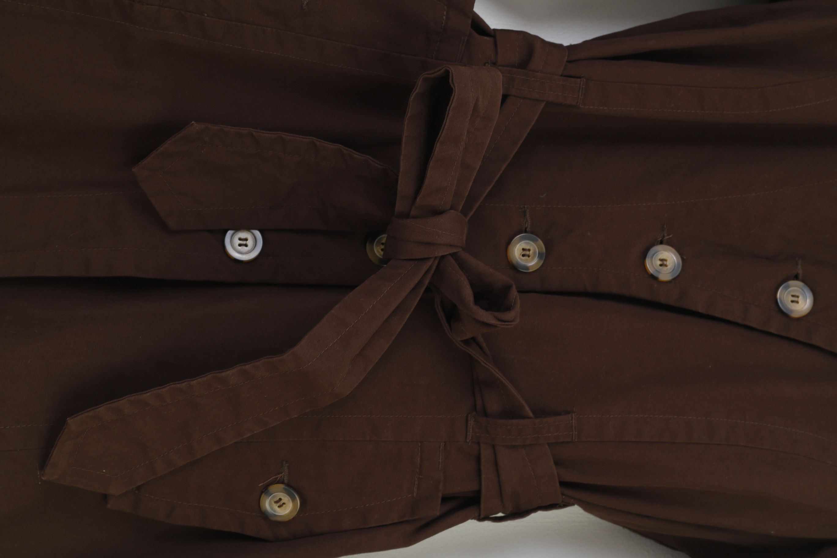 Vintage Leevalley Women M Coat Brown Trench Cotton 9767 Size M / US 6-8 / IT 42-44 - 4 Thumbnail