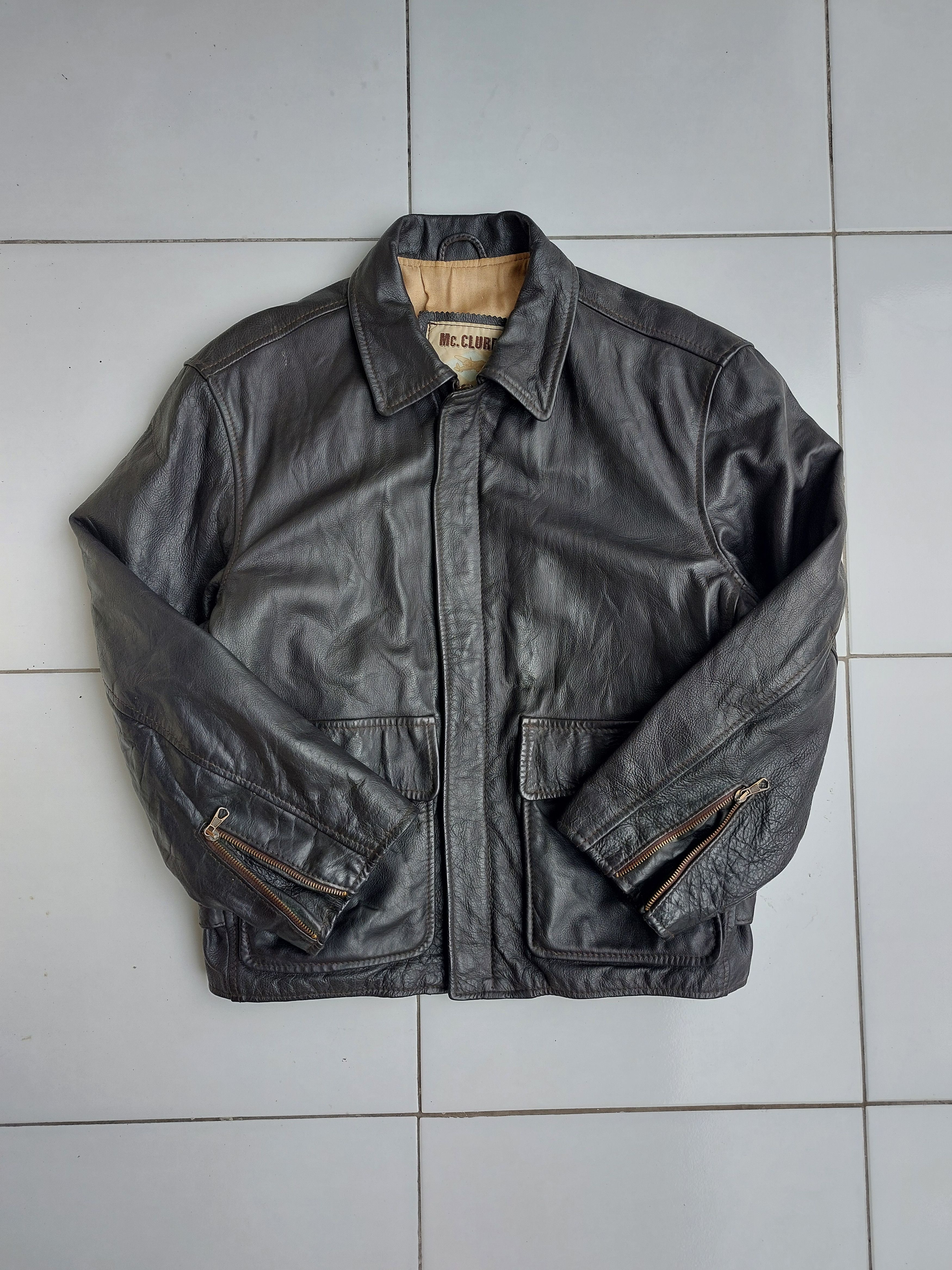 Vintage Mc Clures Vintage Leather Jacket Size US L / EU 52-54 / 3 - 6 Thumbnail