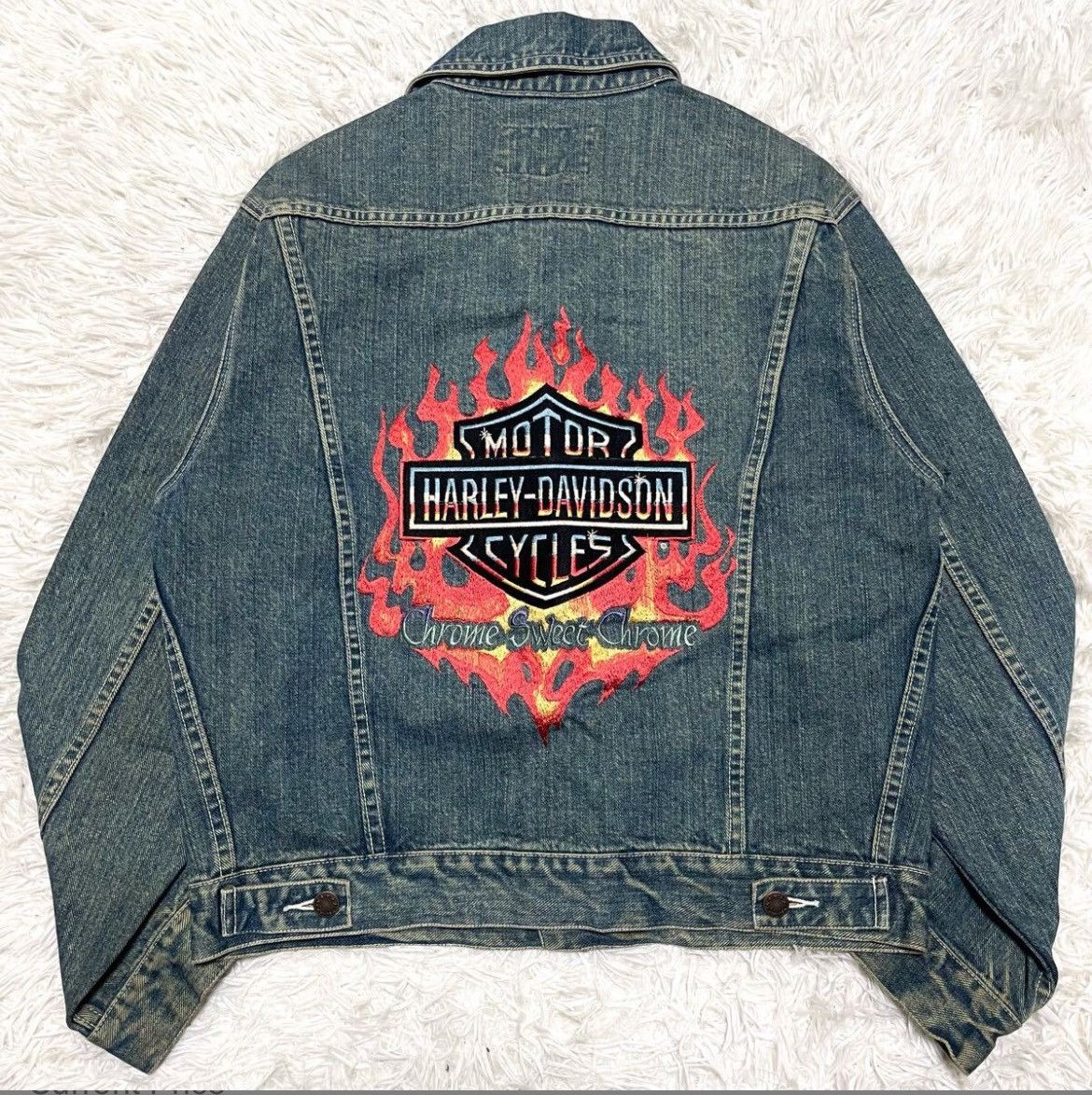 Harley Davidson Vintage Harley-Davidson Chrome Sweet Chrome Denim jacket Size US L / EU 52-54 / 3 - 7 Thumbnail