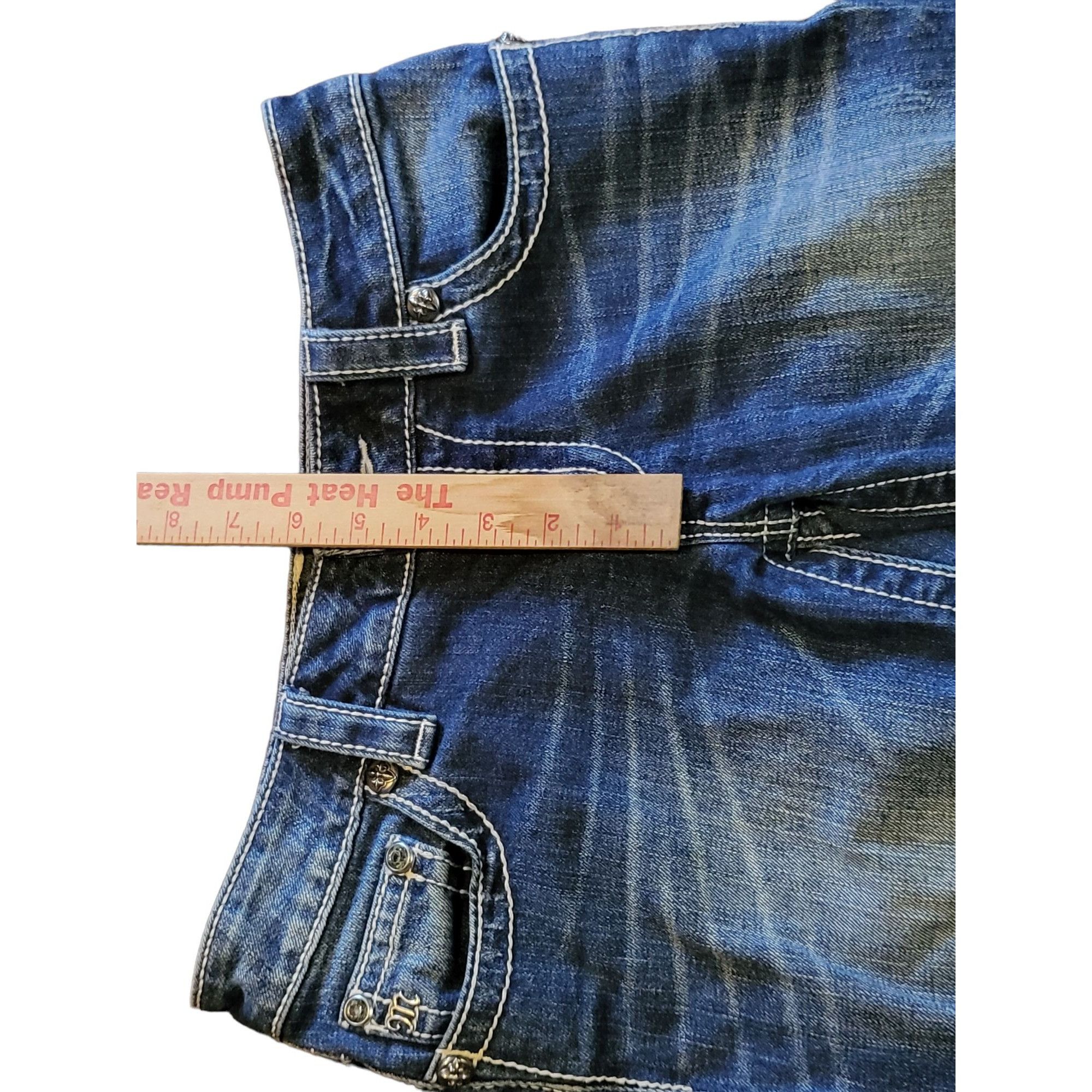 Miss Me Miss Me JS4009C9 Crop Jeans Women Sz 27 Blue Denim Embroider Size 27" / US 4 / IT 40 - 4 Thumbnail