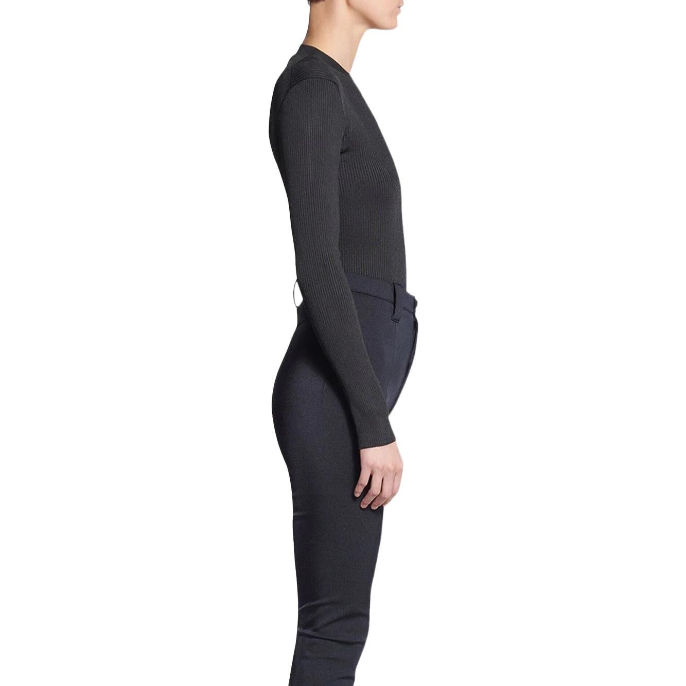 Balenciaga o1mt1gz1224 Long Sleeve Crewneck Sweater in Black Size M / US 6-8 / IT 42-44 - 4 Thumbnail