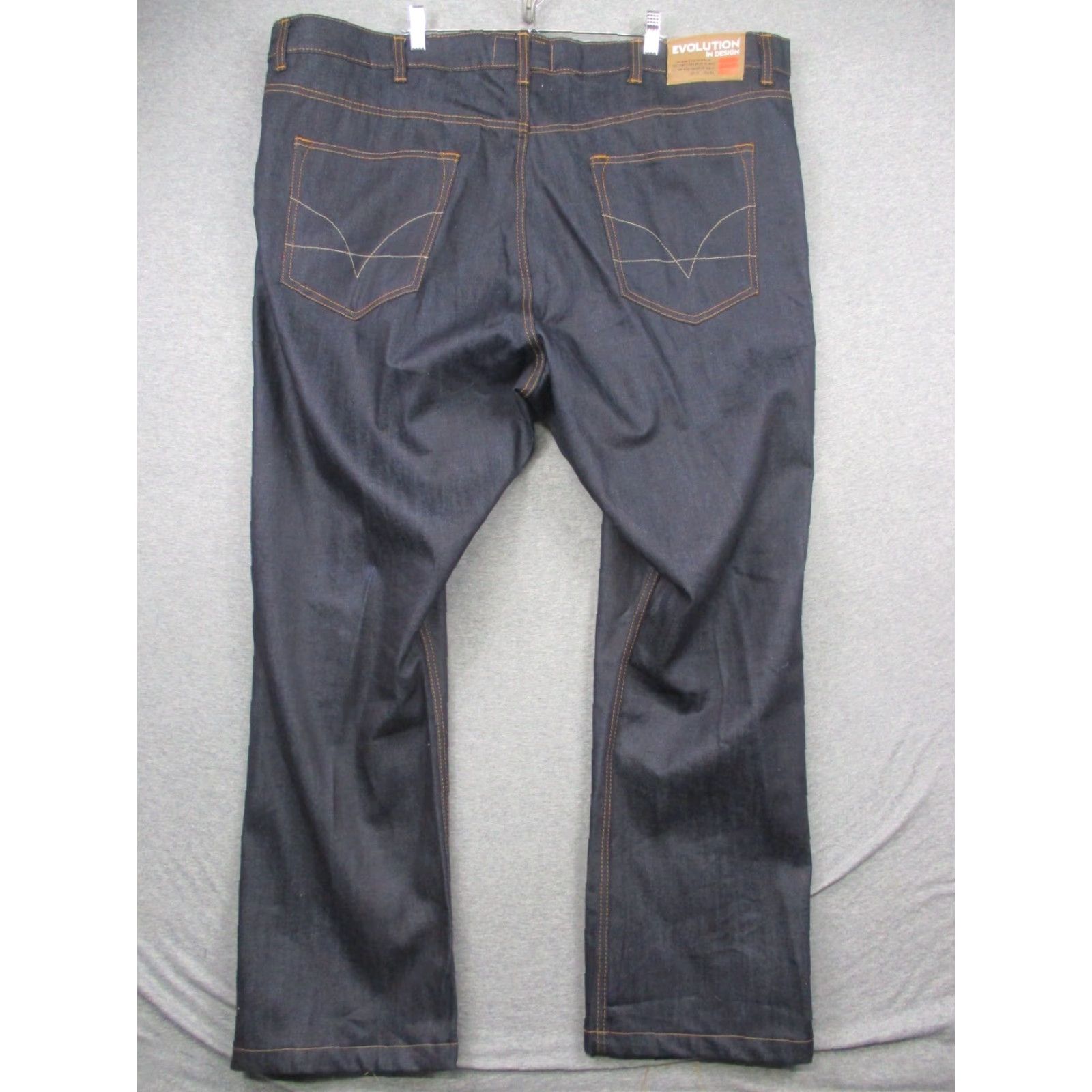 Vintage Evolution Jeans Men’s 48x33 Baggy Dark Wash Denim Rise High Inseam 33 Relaxed Regular Mens Size US 32 / EU 48 - 3 Thumbnail