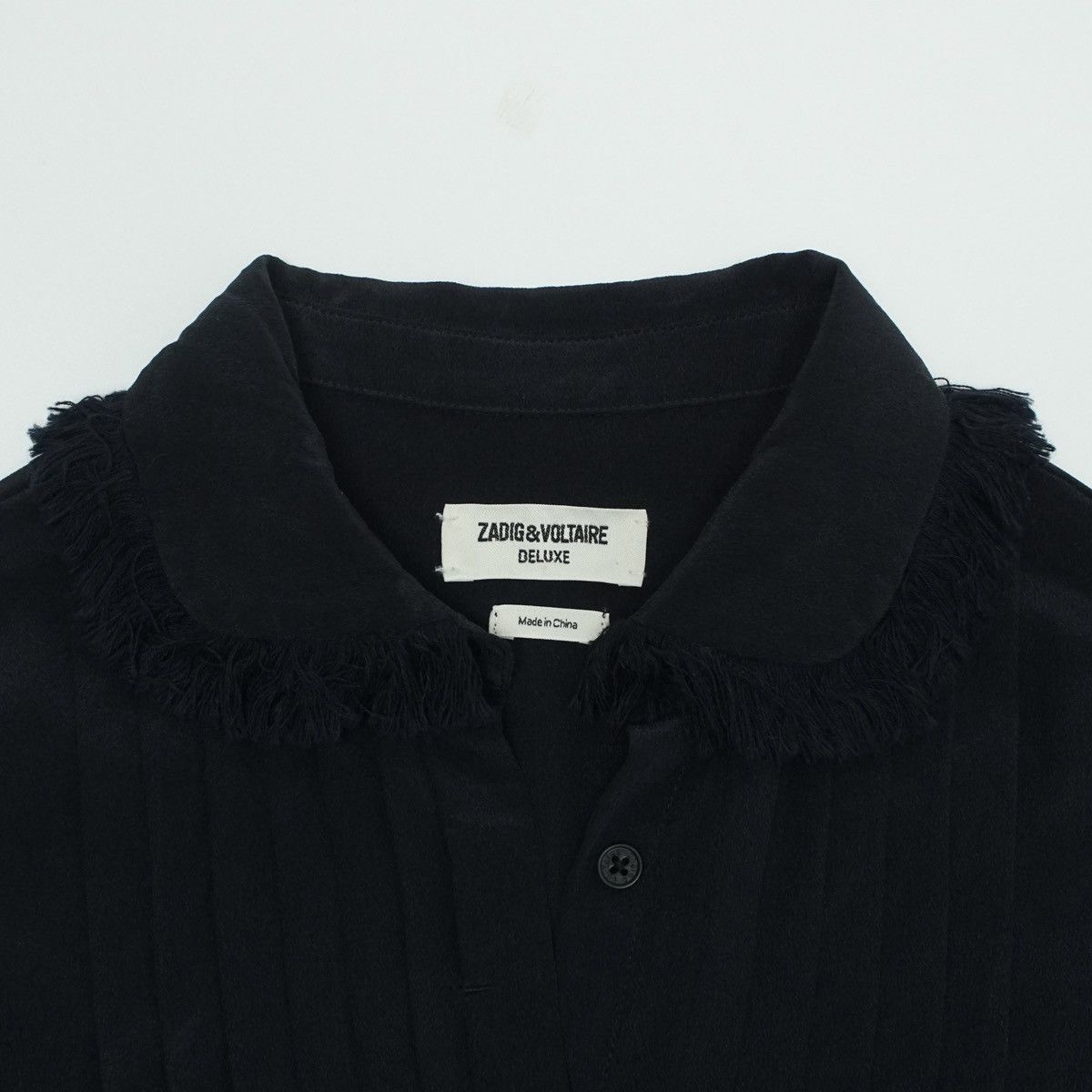 Zadig & Voltaire *NoTariff Zadig & Voltaire Tenri Deluxe Navy Silk Top Size XS / US 0-2 / IT 36-38 - 4 Thumbnail