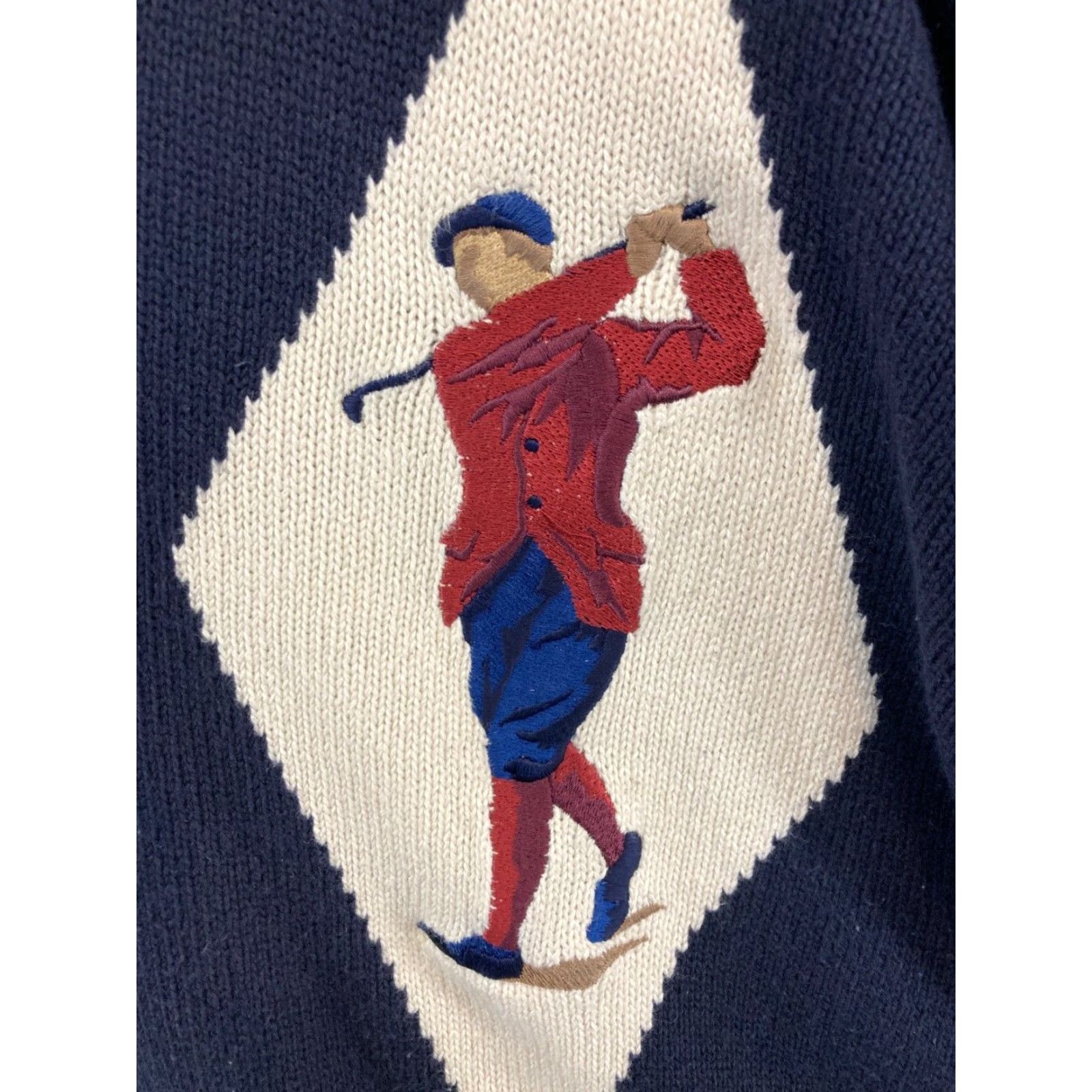 Pringle Of Scotland VINTAGE Pringle of Scotland Argyle Sweater XL Blue Classic V-Neck Long Sleeve 80s 90s Mens Size US XL / EU 56 / 4 - 5 Thumbnail