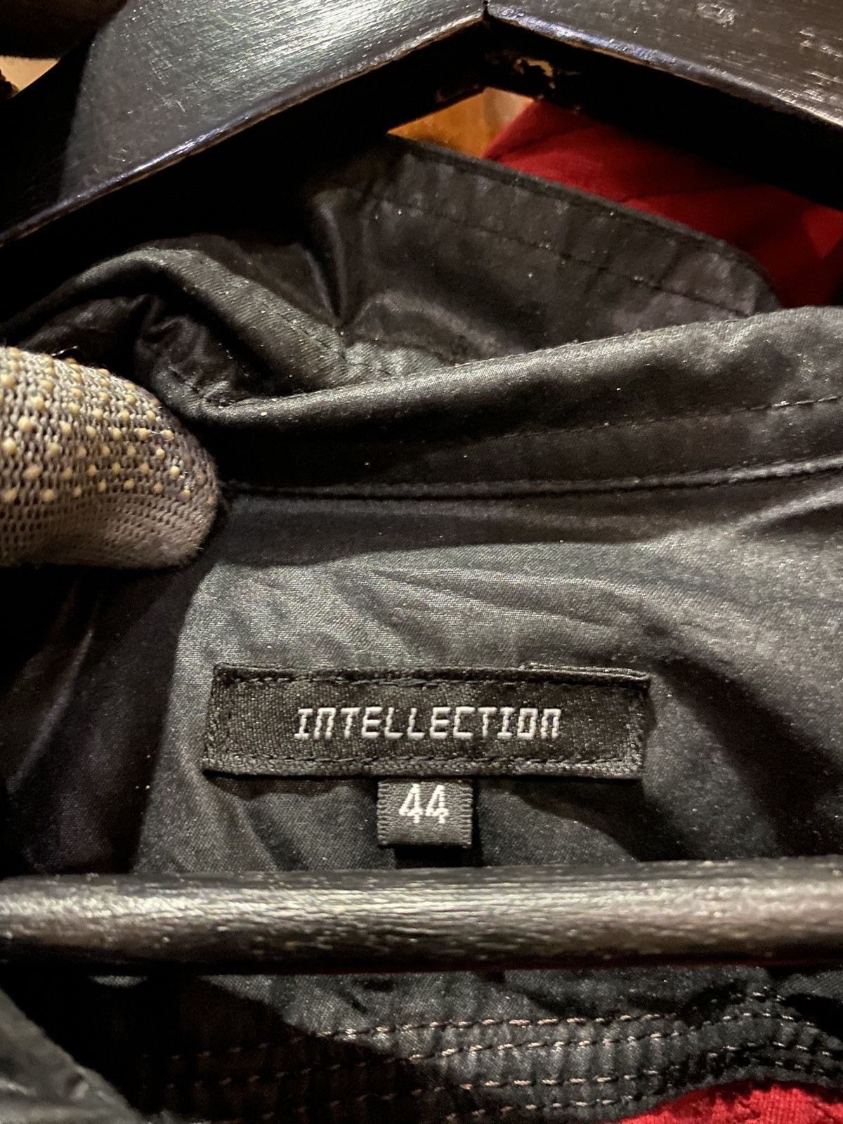 Japanese Brand Vintage INTELLECTION Black Hooded Moto Jacket | Red Lined Size M / US 6-8 / IT 42-44 - 6 Thumbnail