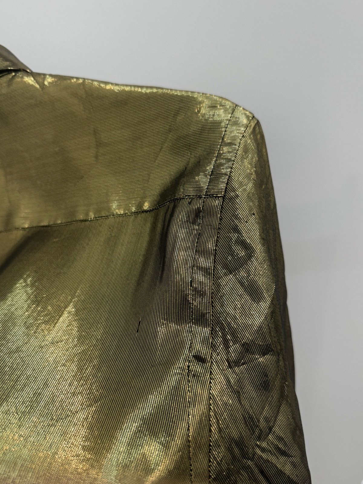 JULIEN DAVID JULIEN DAVID Gold Metal Silk Shirt Size US M / EU 48-50 / 2 - 9 Thumbnail