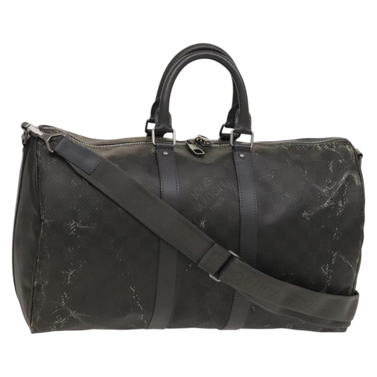 Louis Vuitton LOUIS VUITTON Damier Carbon Keepall 45 Boston Bag Black Size ONE SIZE - 1 Thumbnail