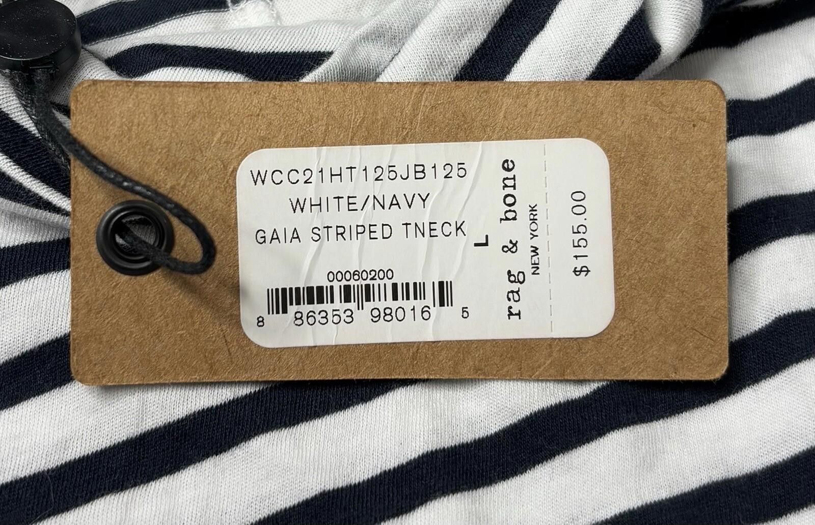 Rag & Bone Rag & Bone Top Women's Large Gaia Organic Pima Cotton $155 Size L / US 10 / IT 46 - 3 Thumbnail