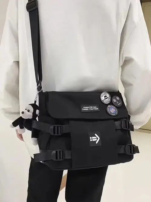 Tote Bag Vintage Japananese Brand Shoulder Bag in Black, Men's