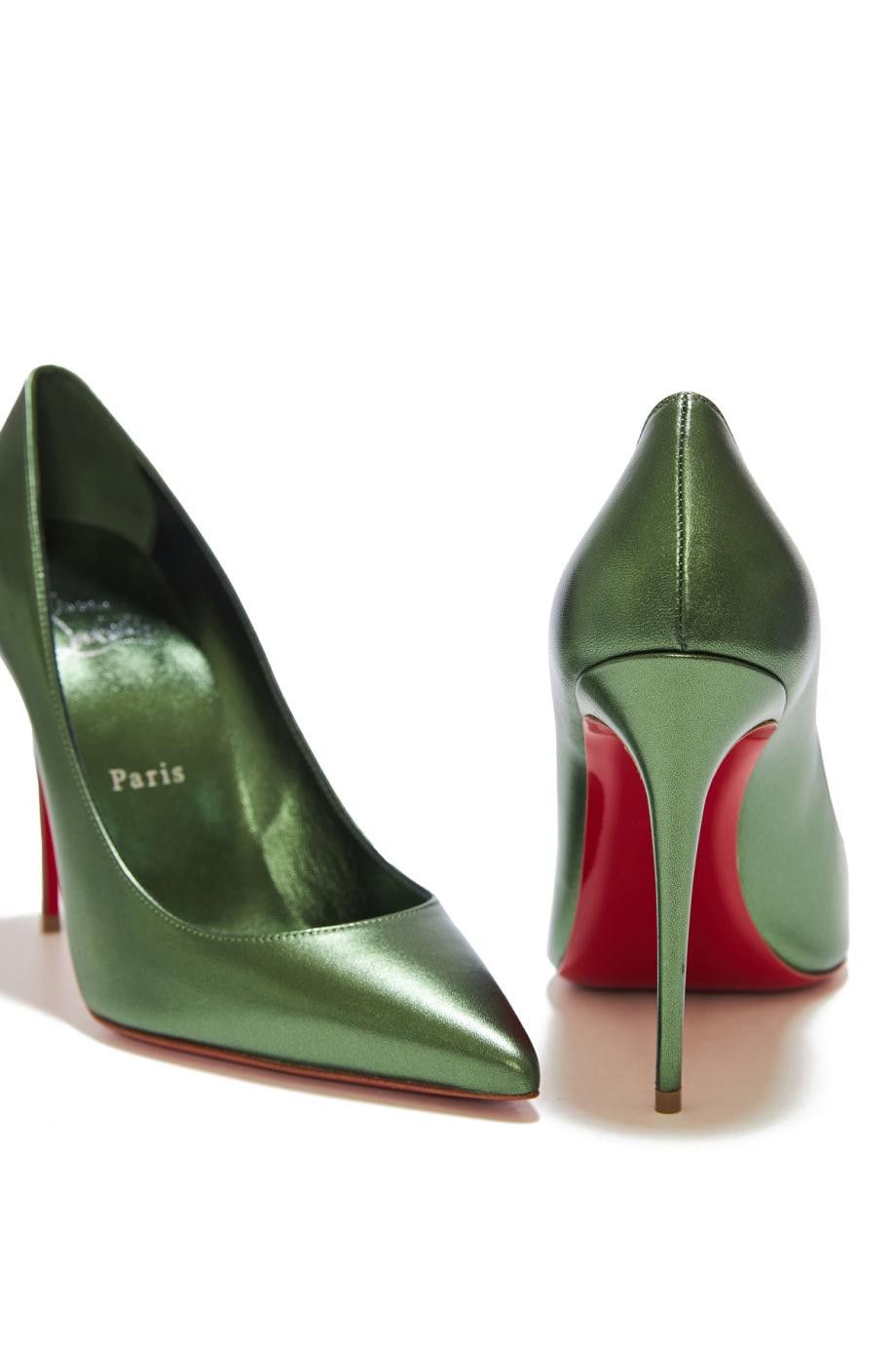 Christian Louboutin o1s1wg110225 Heels in Olive Size US 9 / IT 39 - 2 Thumbnail