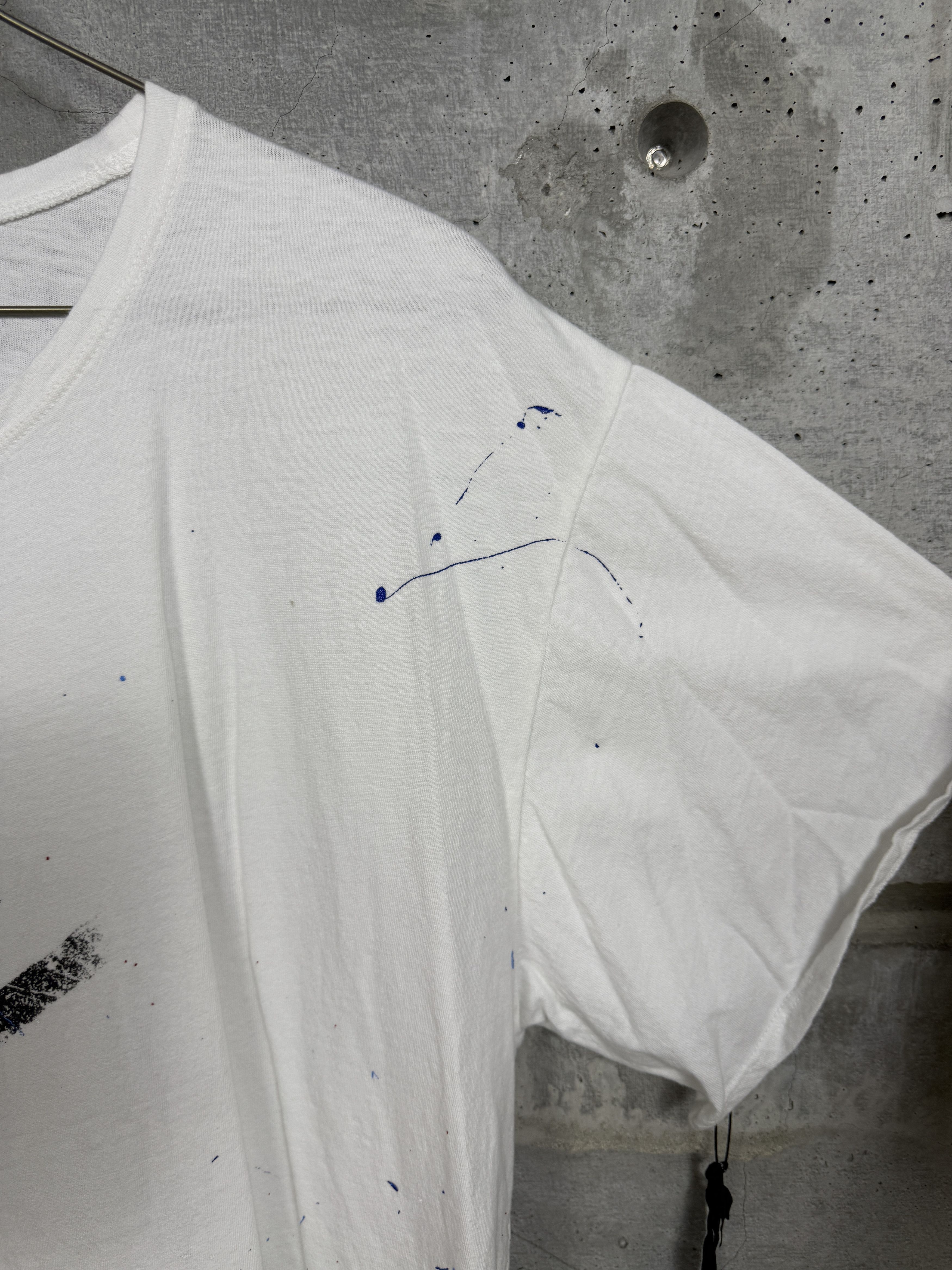 Greg Lauren Greg Lauren White Paint Splatter Tee Size US XXL / EU 58 / 5 - 7 Thumbnail