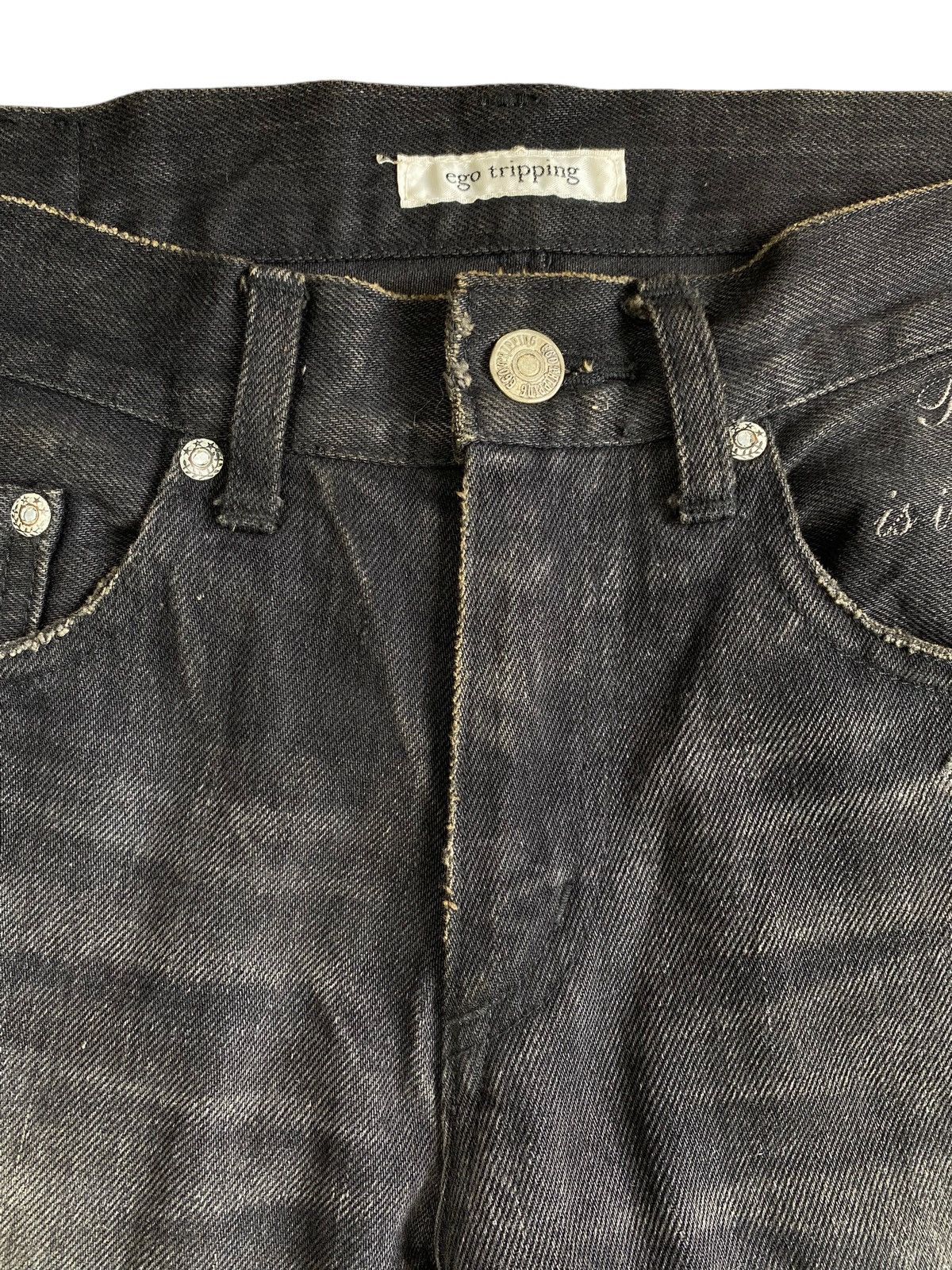 Japanese Brand Ego Tripping Japan Kurt Slim Fit Distressed Denim Size US 31 - 6 Thumbnail