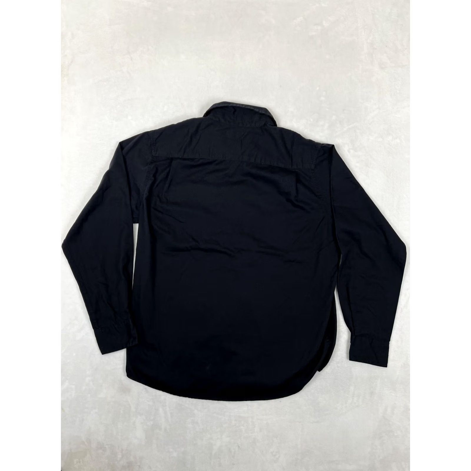 Wrangler Wrangler Shirt Mens Large Black Solid Long Sleeve Button Front Casual Workwear Size US L / EU 52-54 / 3 - 5 Thumbnail