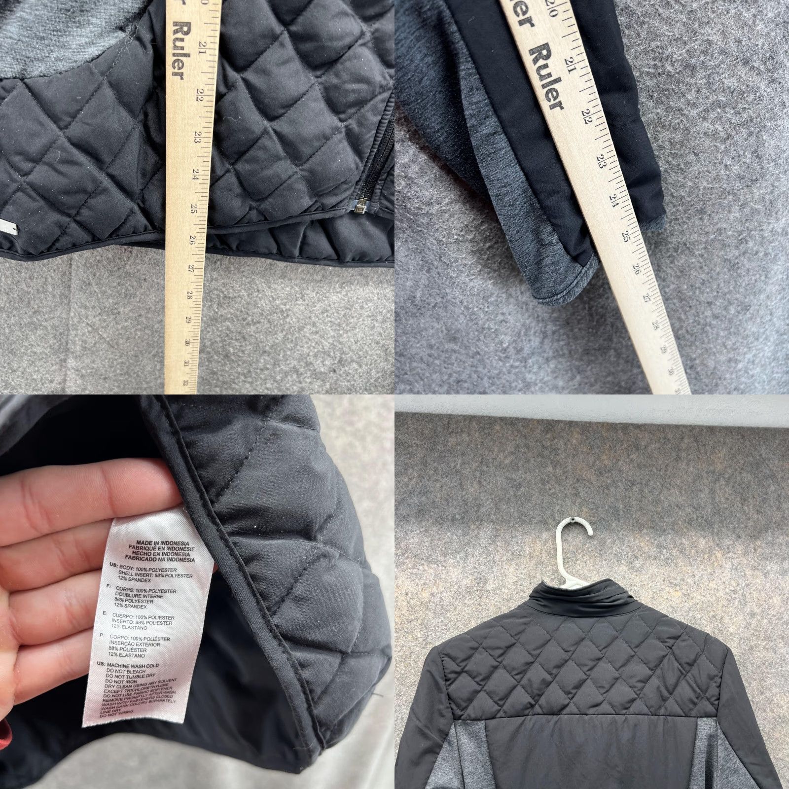 Adidas Adidas Jacket Womens Large Black Quilted Climawarm Full Zip Brooklawn Tour Mixed Jacket Size L / US 10 / IT 46 - 8 Thumbnail